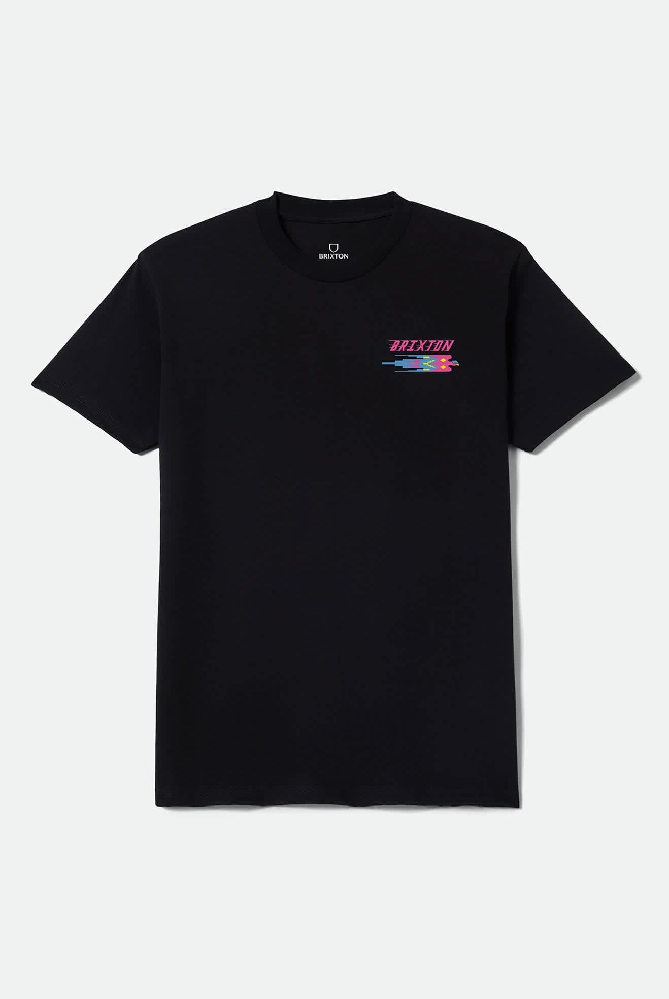 Men's Express Standard T-Shirt in the color Black - Front Product Laydown Image
