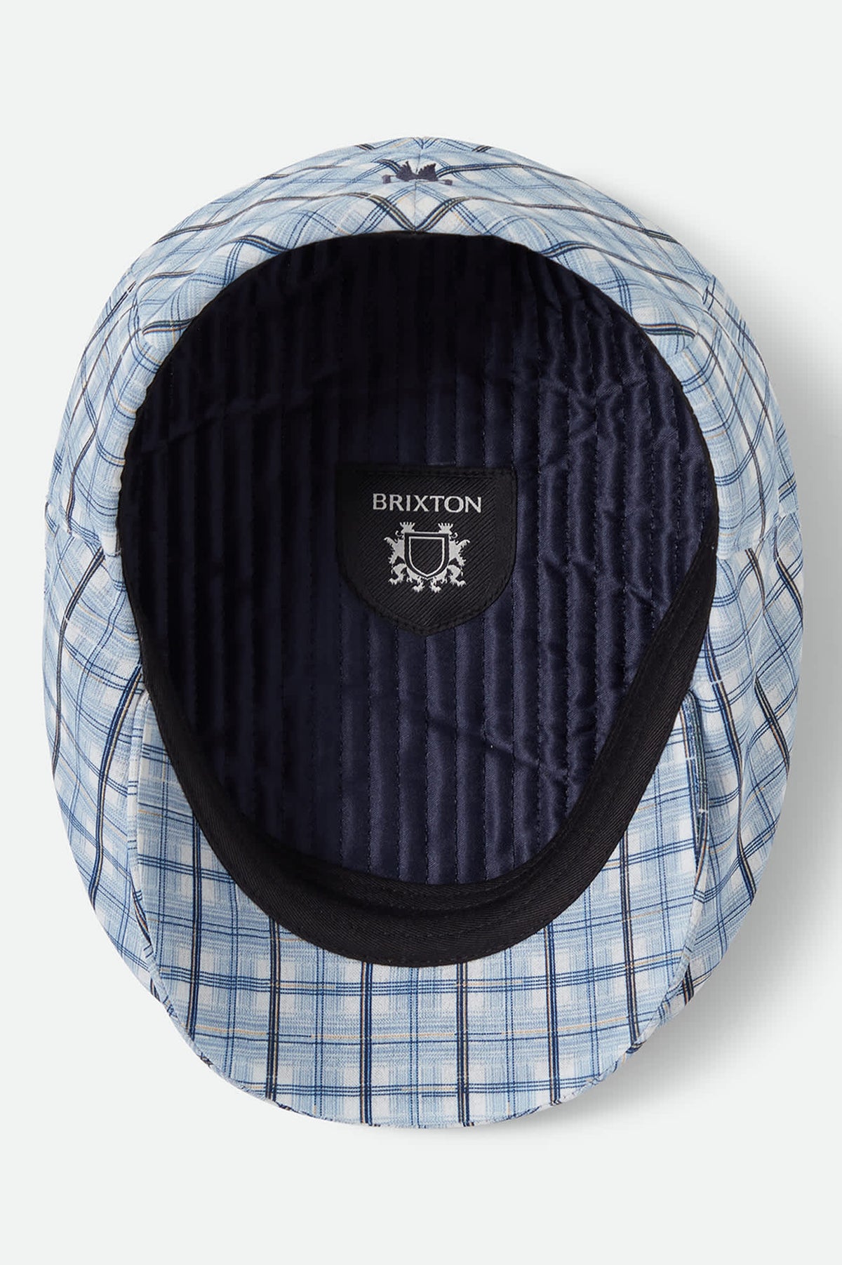 Unisex Century Barrel Snap Cap in the color Blue Window Plaid - Additional Laydown image