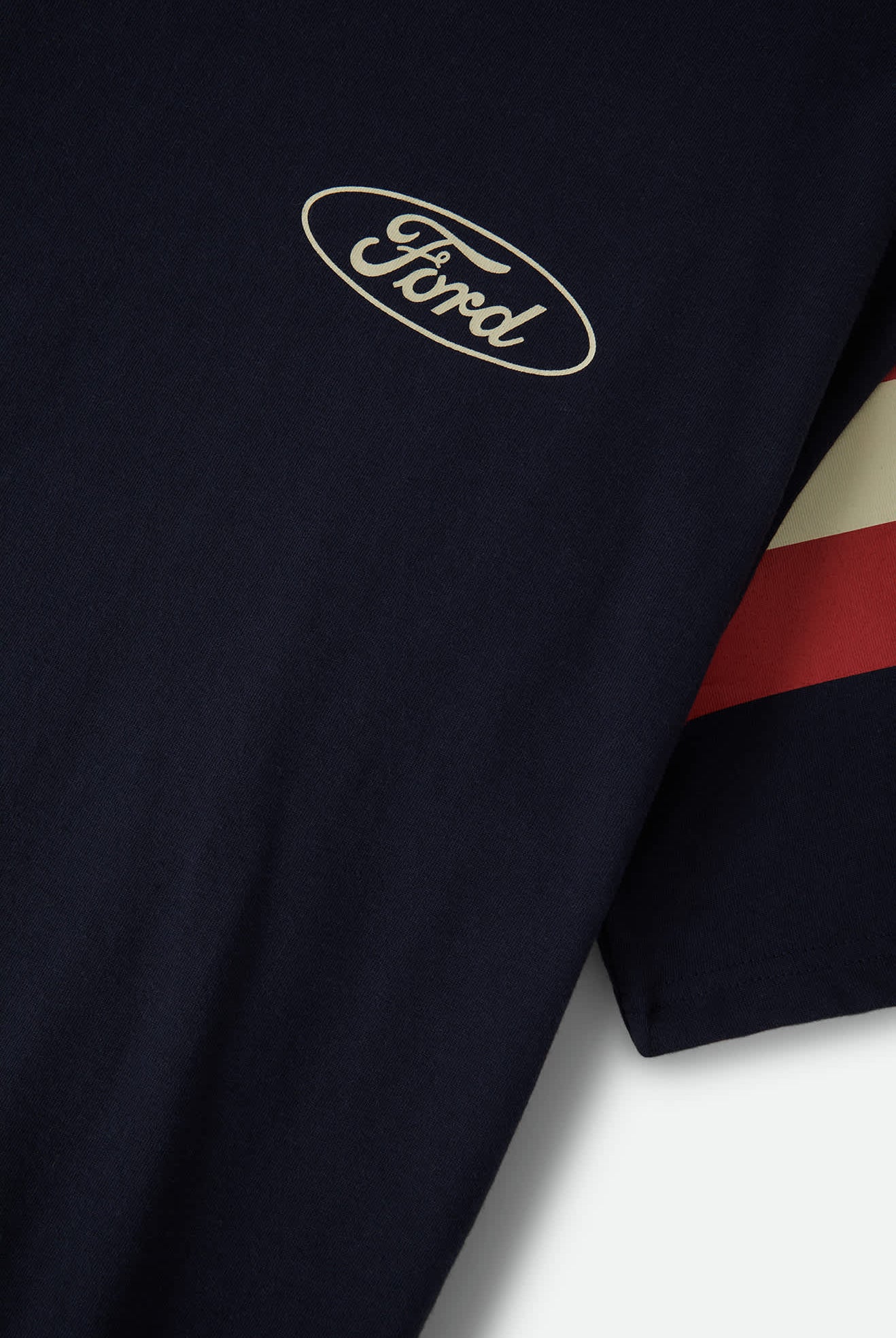 Men's Ford Built Tough Jersey in the color American Navy - Additional Laydown image