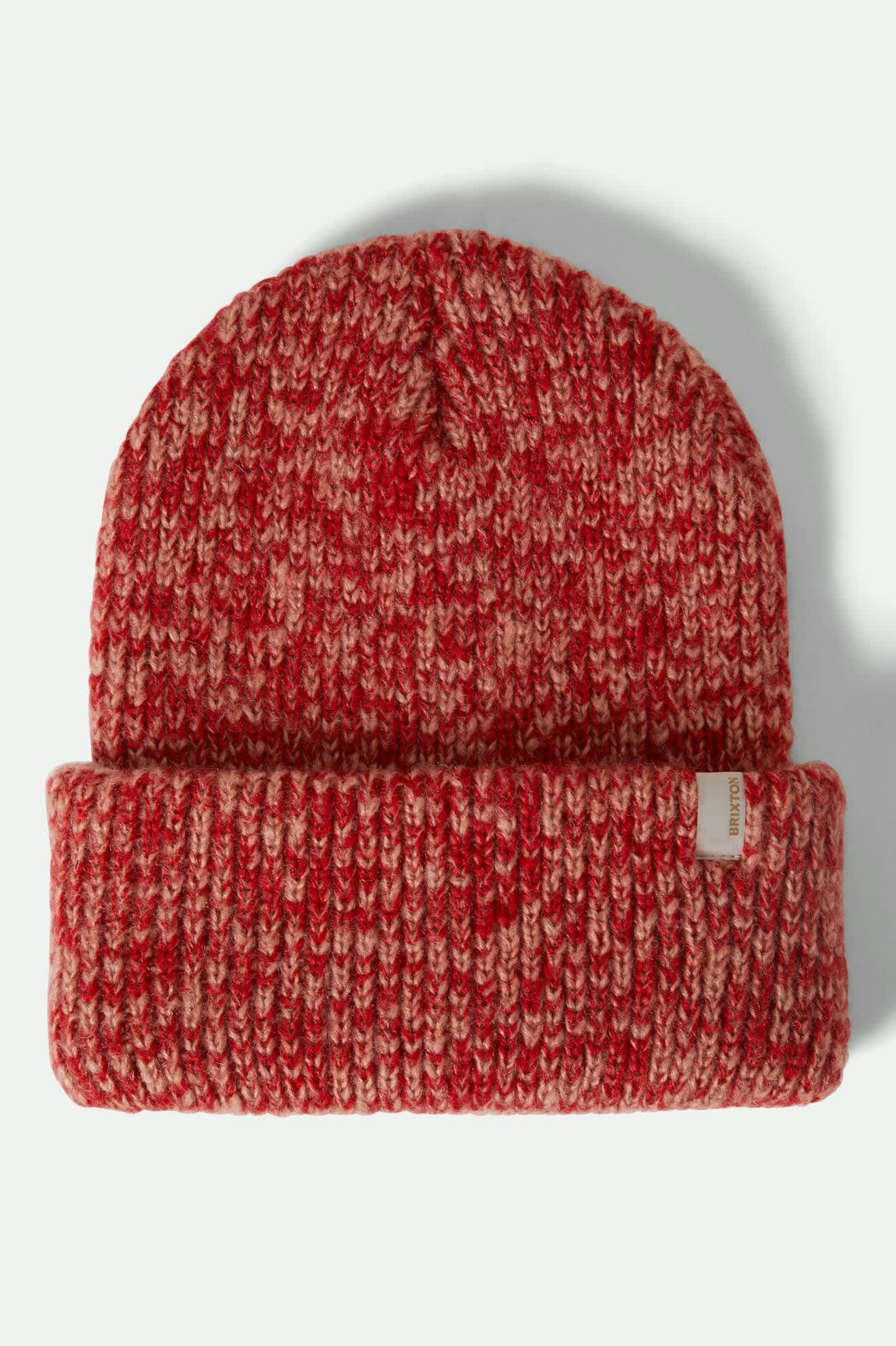 Women's Cozy Women's Beanie in the color Mellow Rose/Adrenaline Rush - Front Product View
