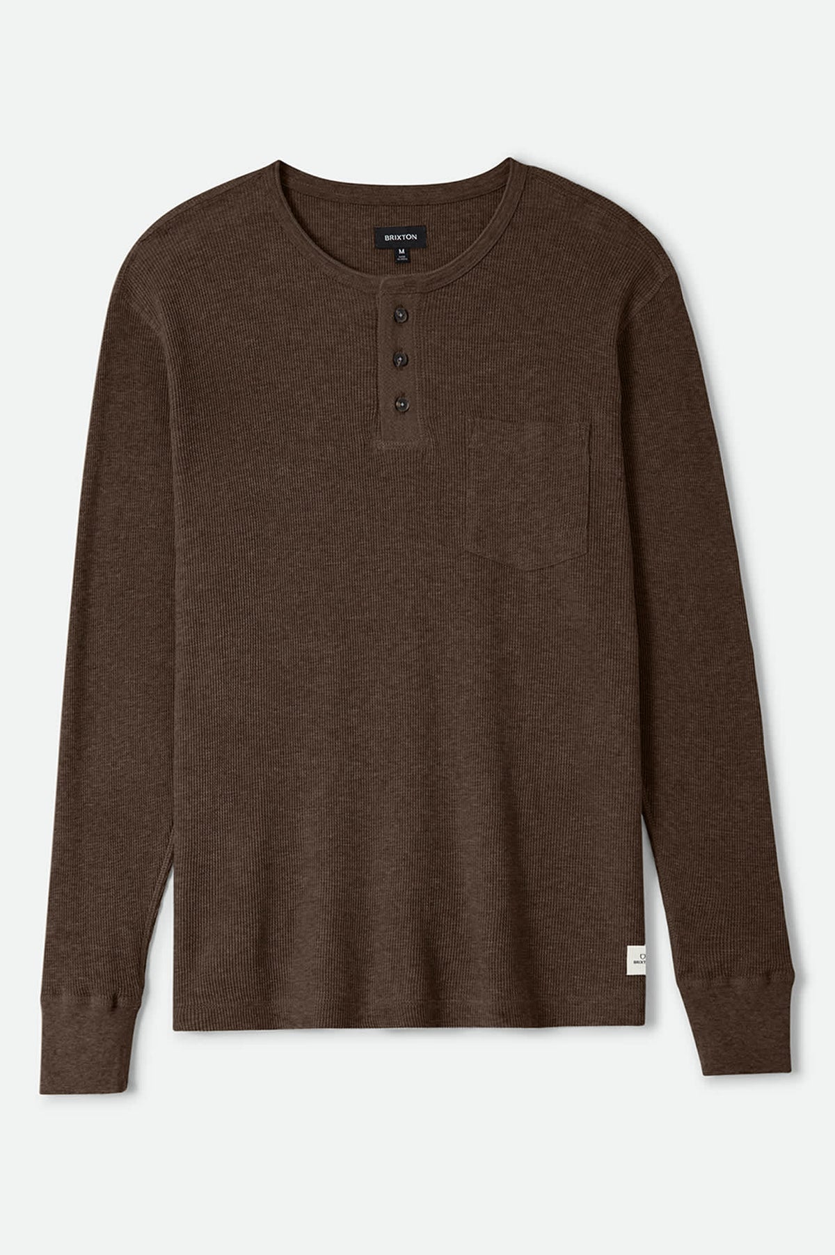 Men's Baseline Waffle Knit Top in the color Walnut Brown - Front Product Laydown Image