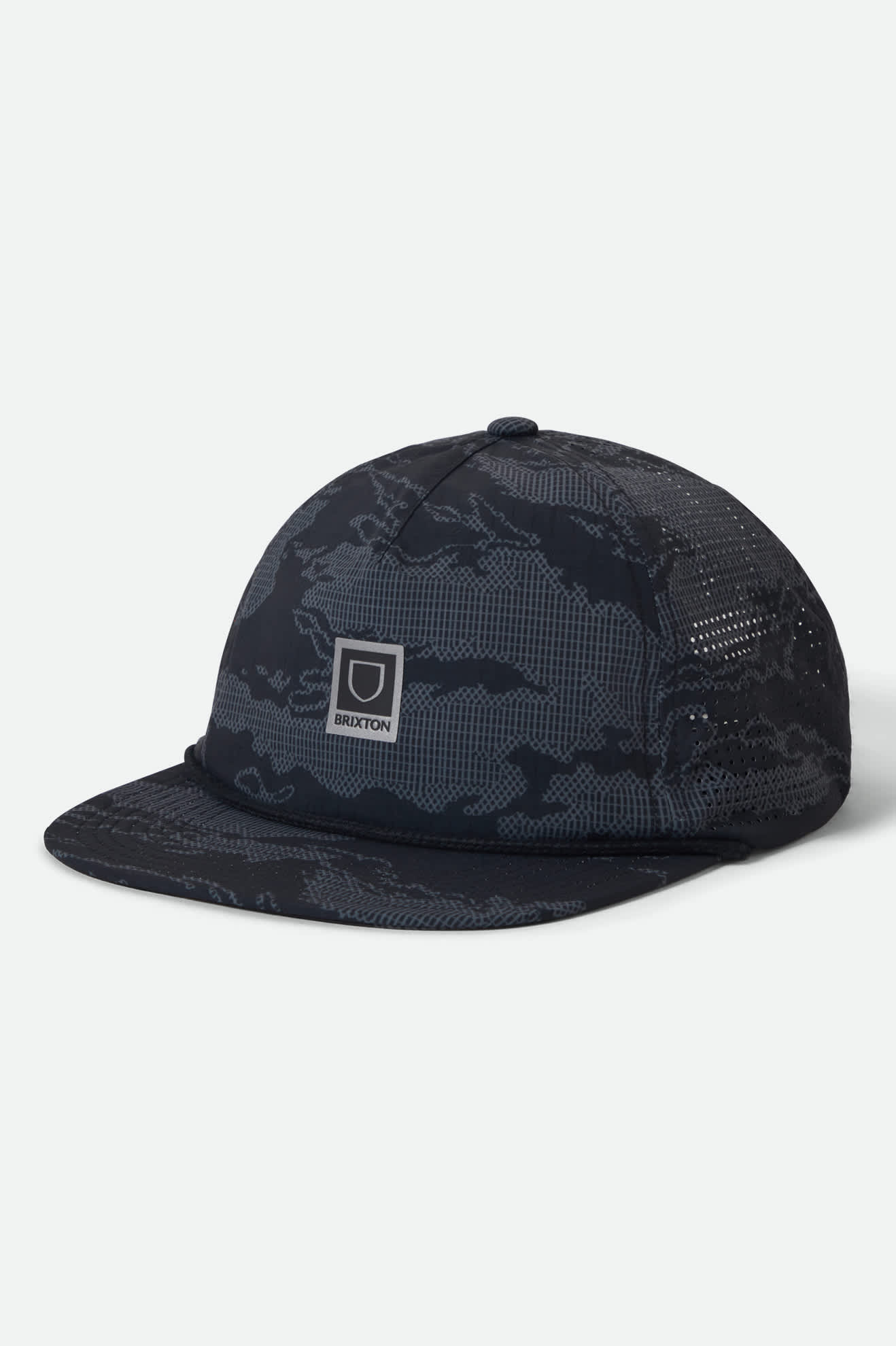 Unisex Journey Performance Snapback in the color Black Tiger Camo - Front Product View
