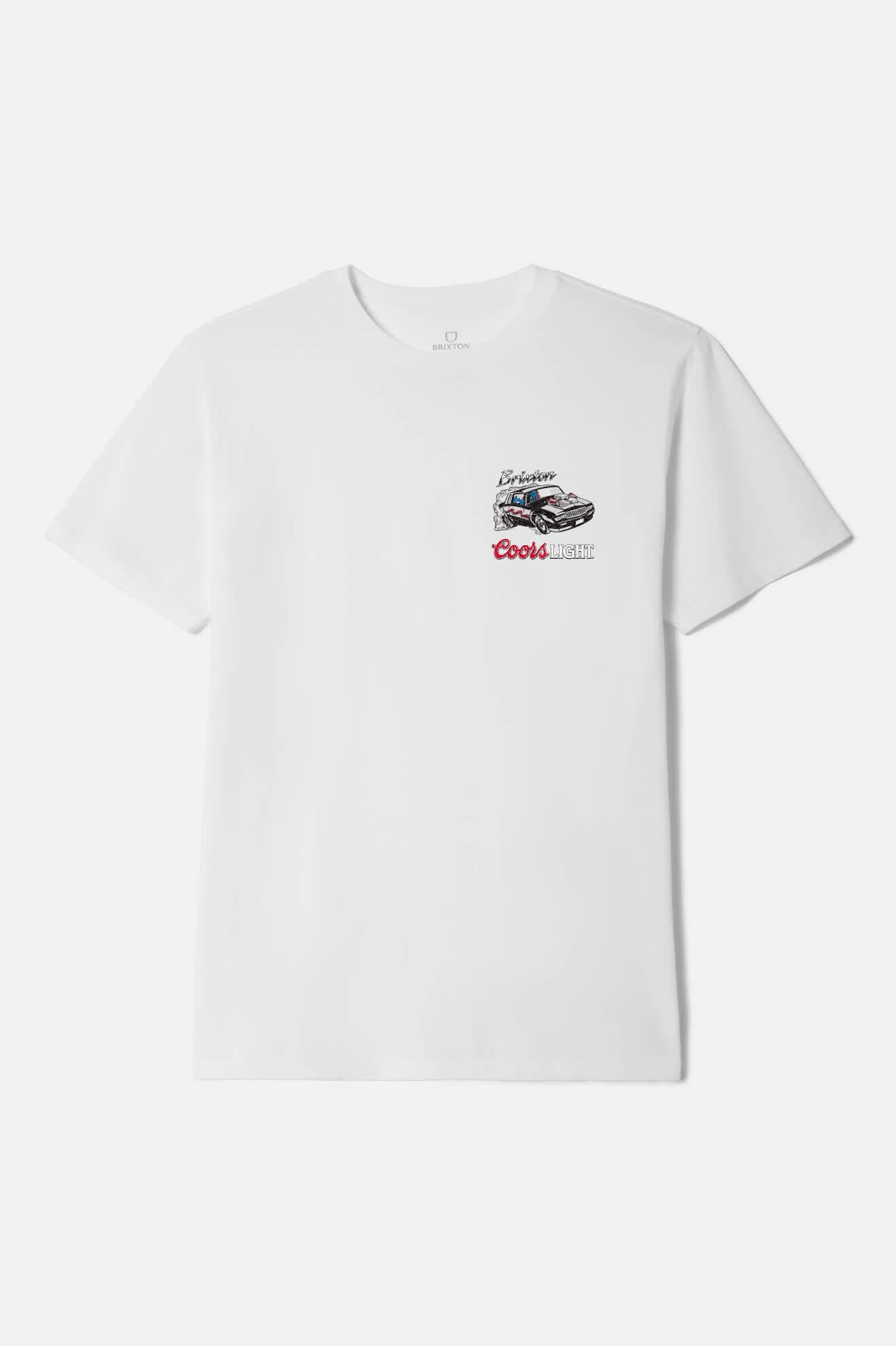 Men's Coors Light Raceway S/S Standard T-Shirt in the color White - Front Product View