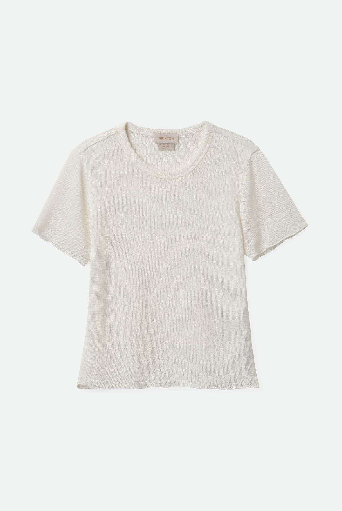 Brixton Women's Sheer S/S Knit Top - Off White | Main