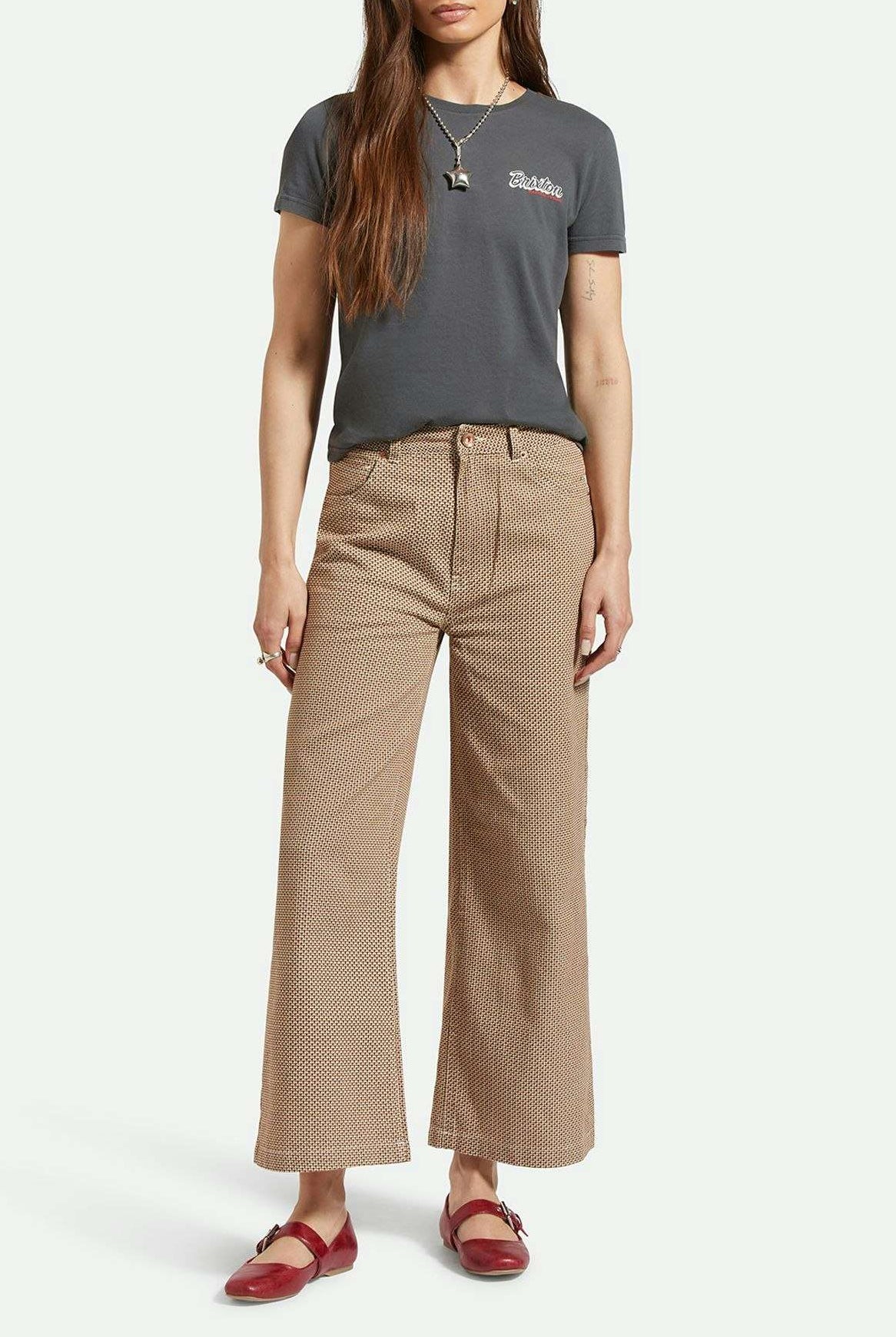 Women's Lifestyle 1 | Margo Cropped 5-Pocket Pant - Whitecap/Pine Houndstooth