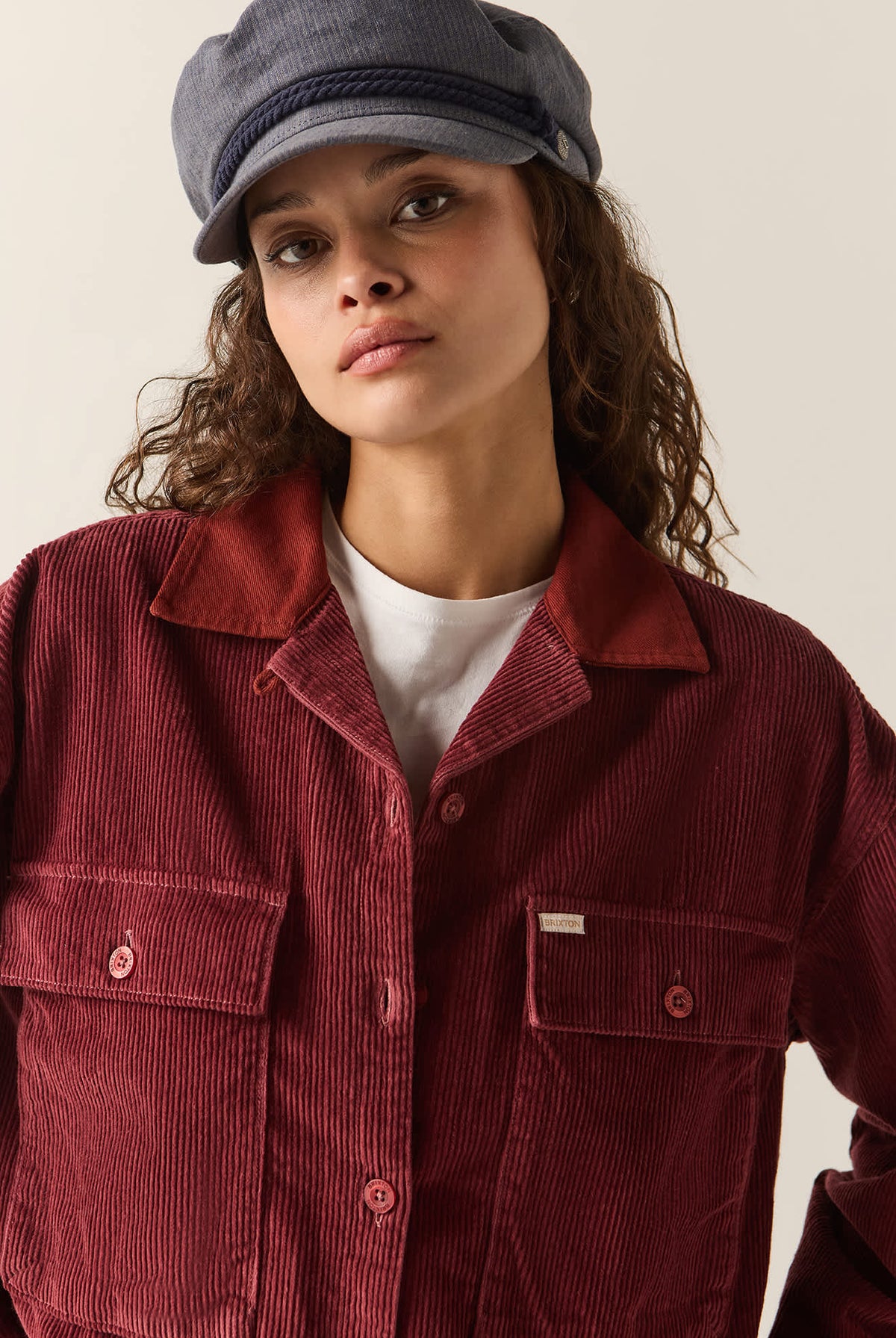 Women's Utopia Overshirt in the color Wild Ginger Cord - Additional Fit image