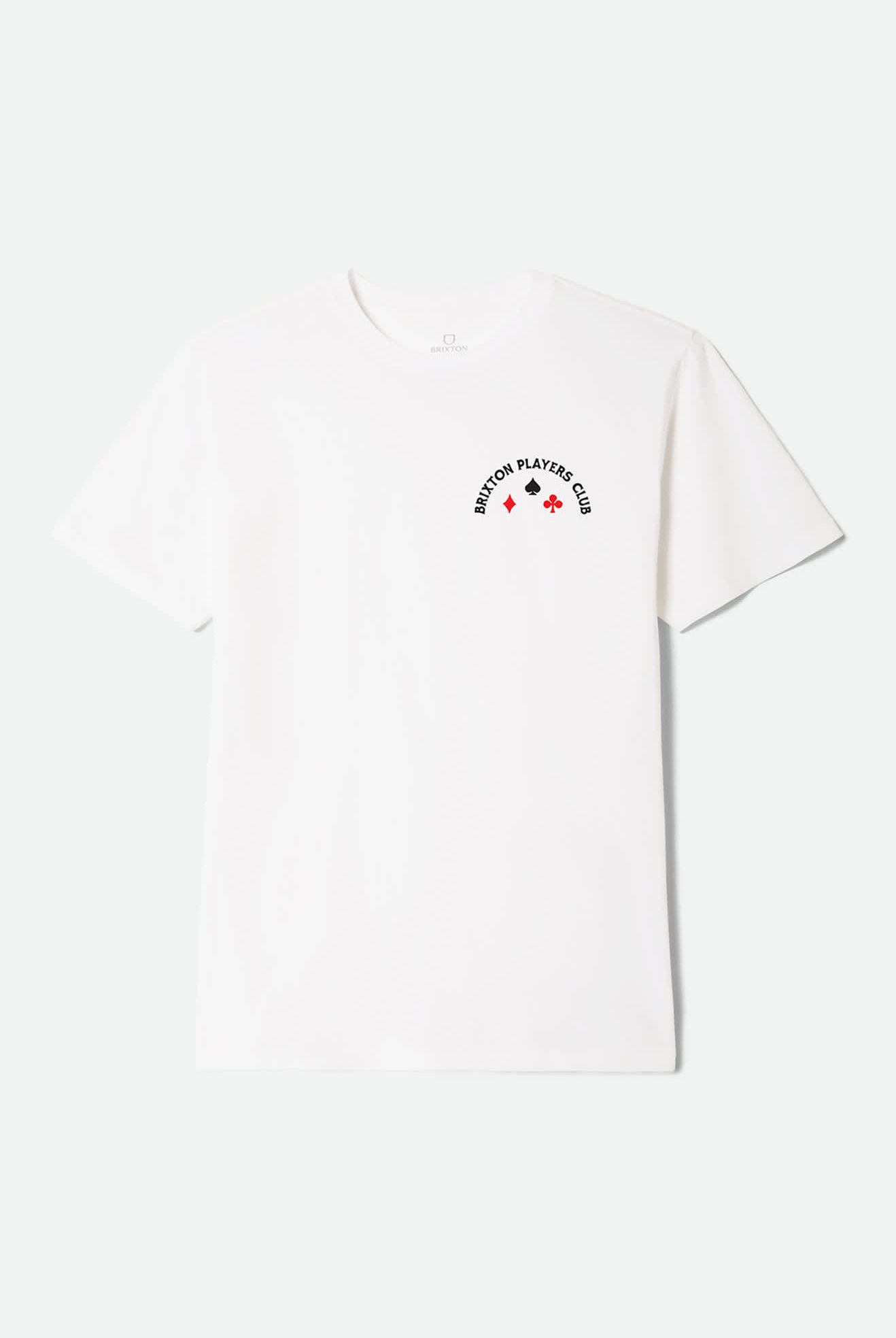 Men's Vanguard Short Sleeve Standard T-Shirt in the color White - Front Product Laydown Image