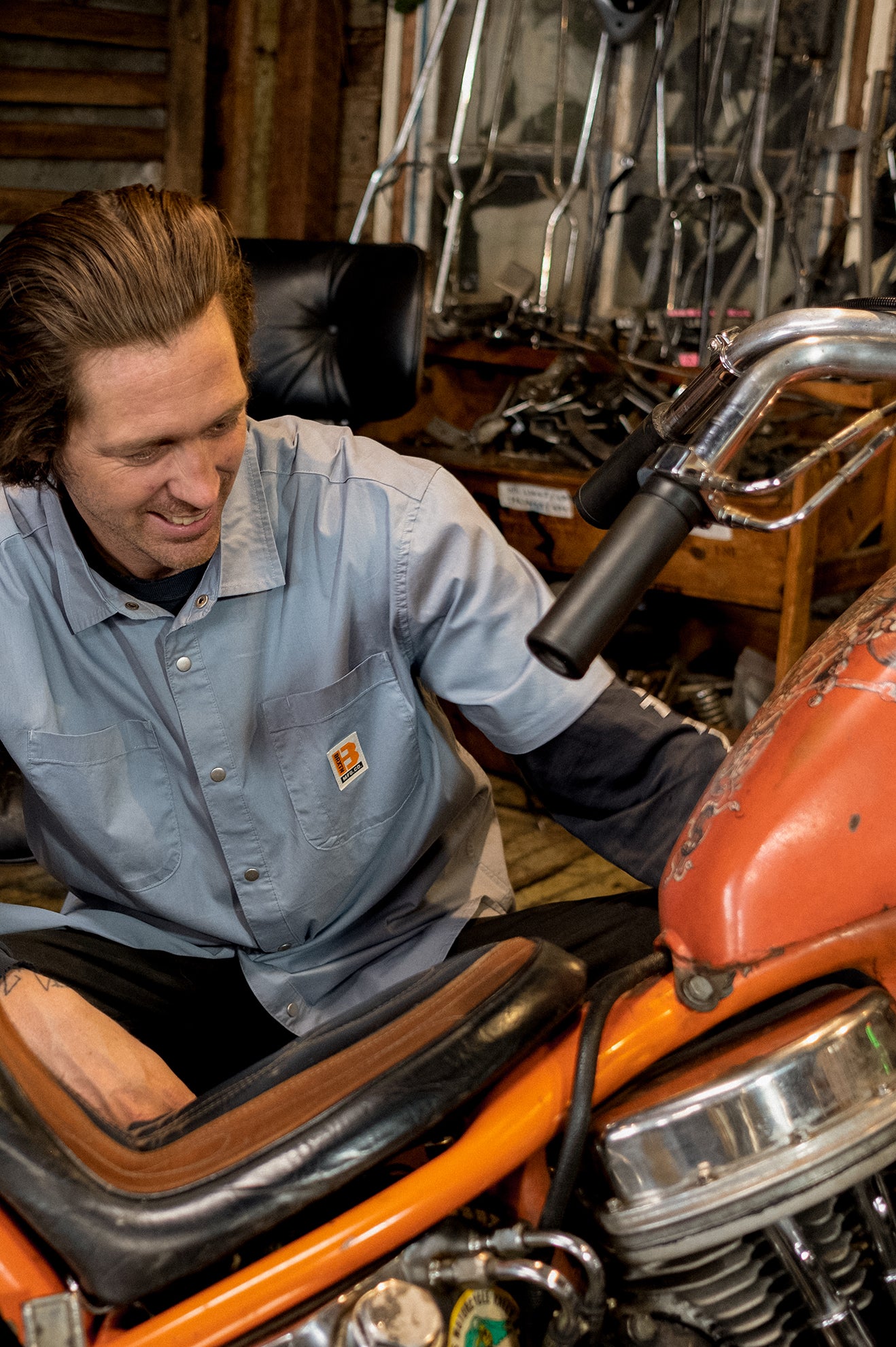 Men's Lifestyle 1 | Builders Mechanic S/S Shirt - Dusty Blue