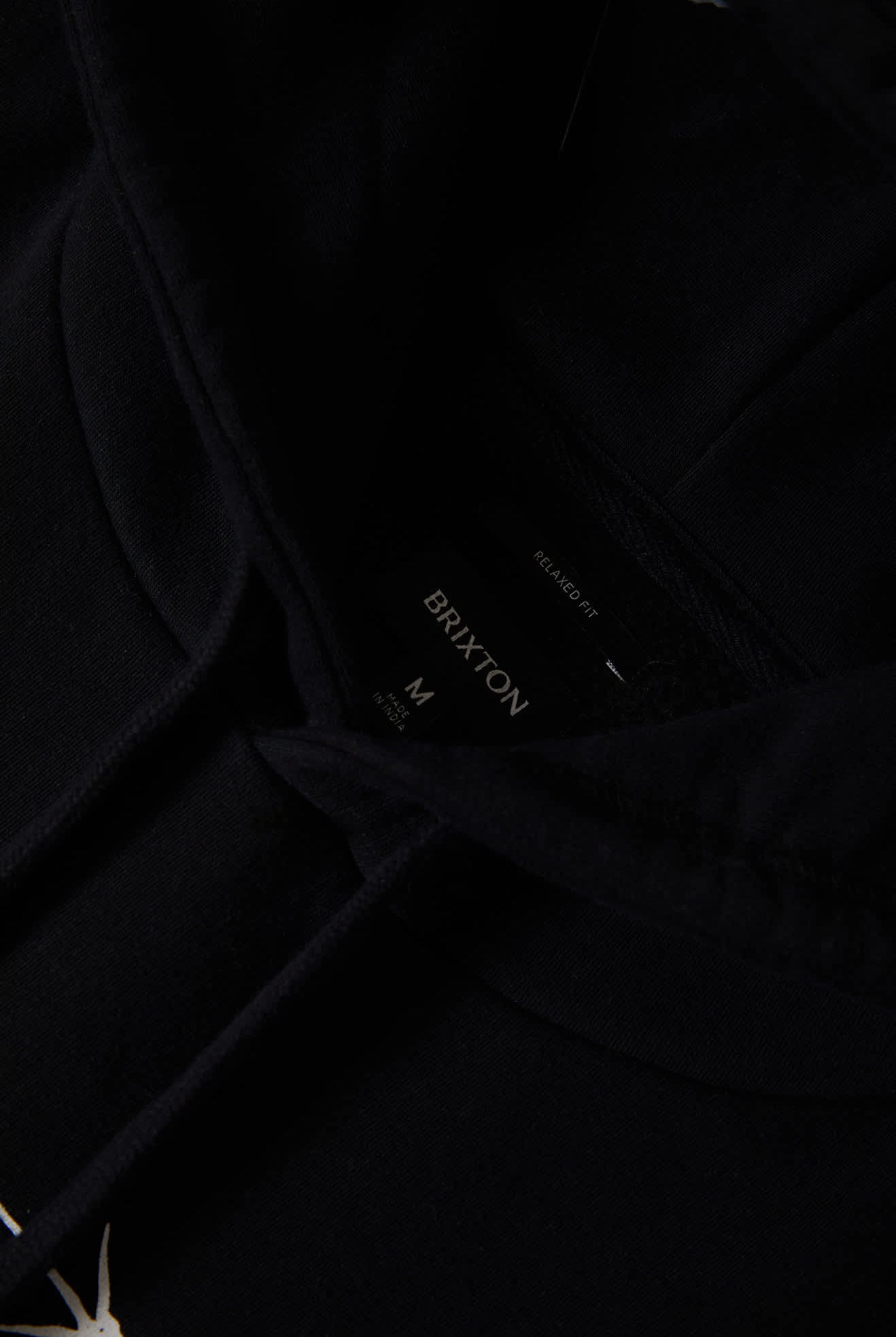 Men's Smile Always Relaxed Hoodie in the color Black Worn Wash - Additional Laydown image