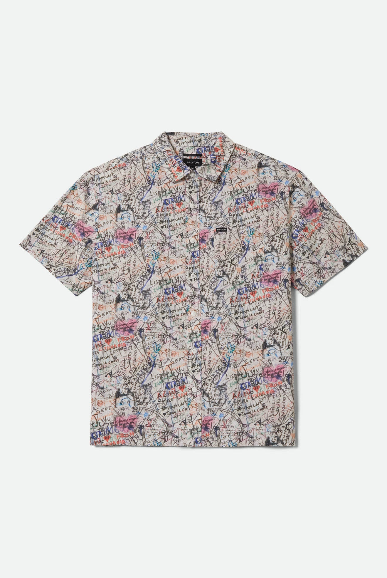Men's Cru Print Short Sleeve Shirt in the color Graffiti - Front Product View