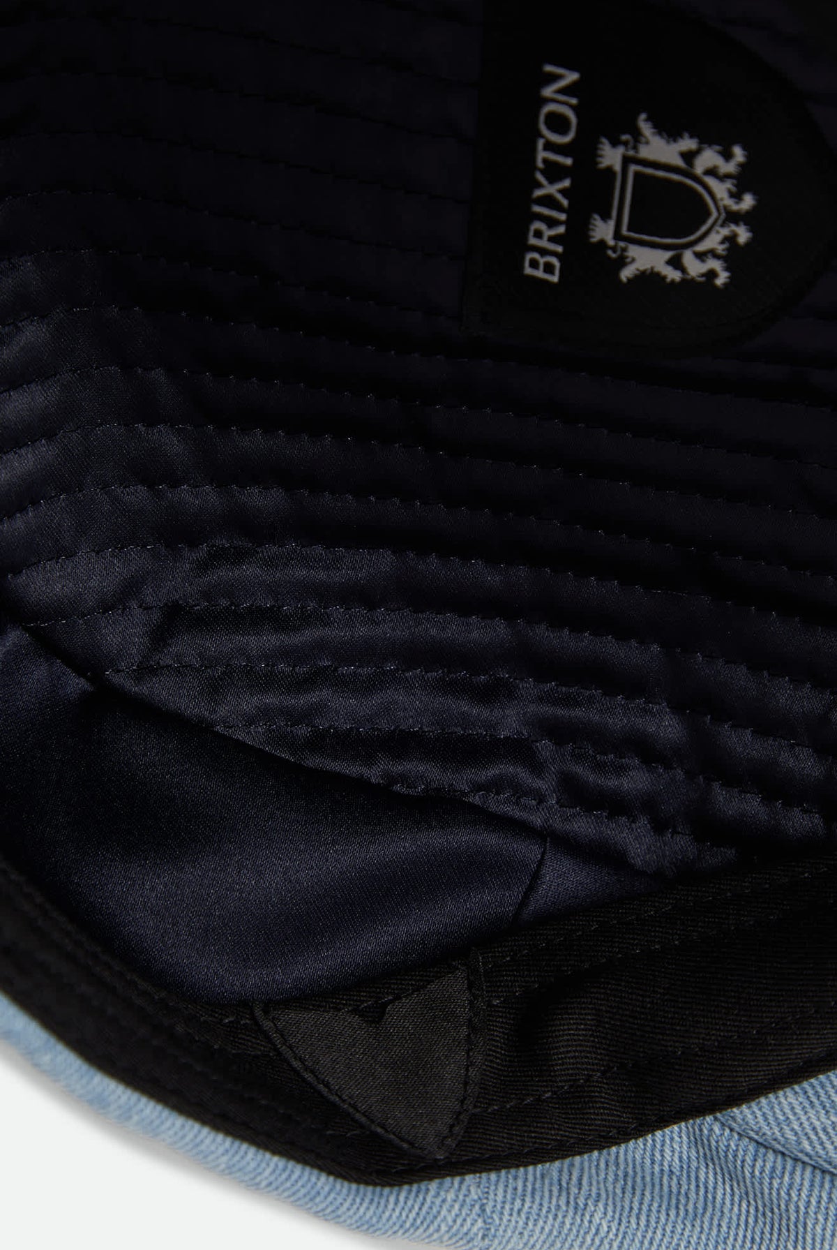 Unisex Brood Newsboy Cap in the color Light Indigo Wash - Additional Laydown image
