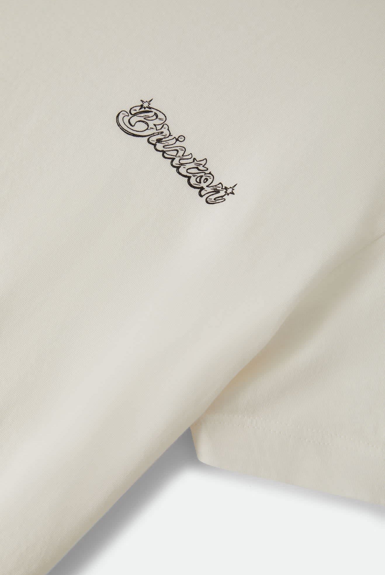 Women's Pinned Slim Crew T-Shirt in the color Off White - Additional Laydown image