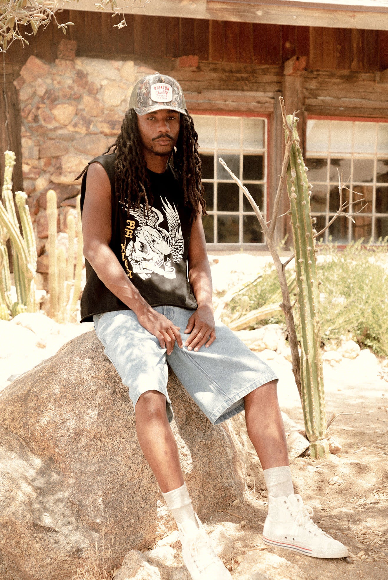 Unisex Hubal Netplus Trucker Hat in the color Tree Camo/Olive - Men's Lifestyle 2.0
