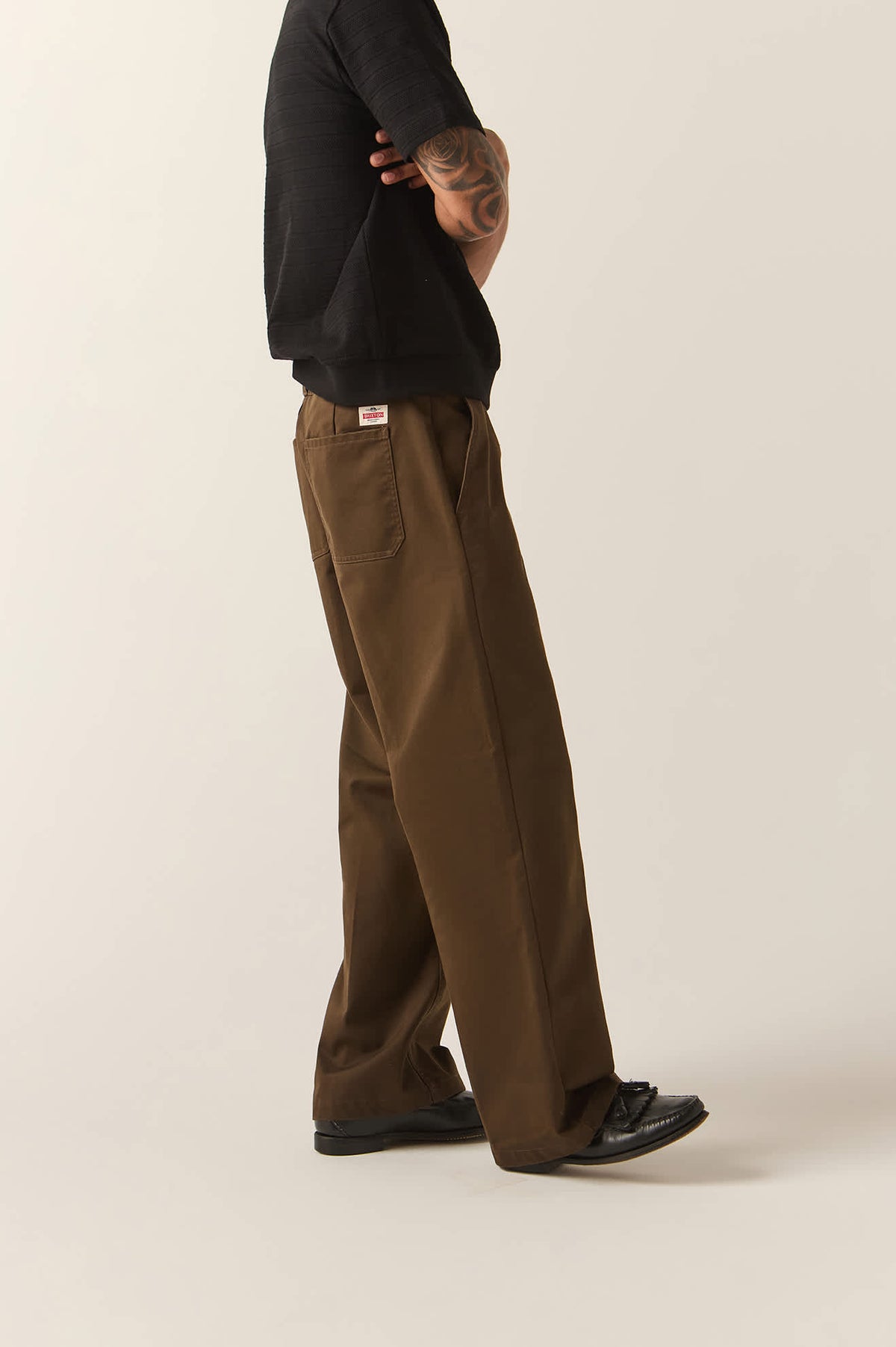Men's Trademark Chino Pant in the color Walnut Brown - Men's Side View