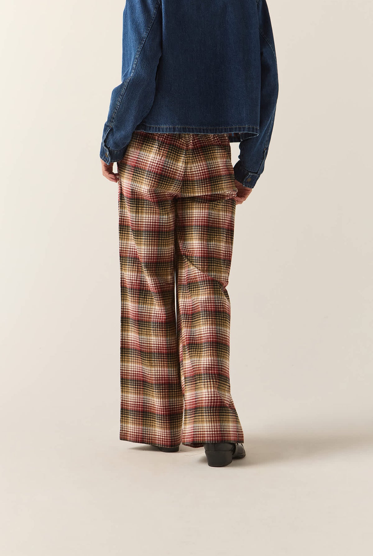 Women's Service Trouser Pant in the color Plaid Mash Up - Additional Fit image