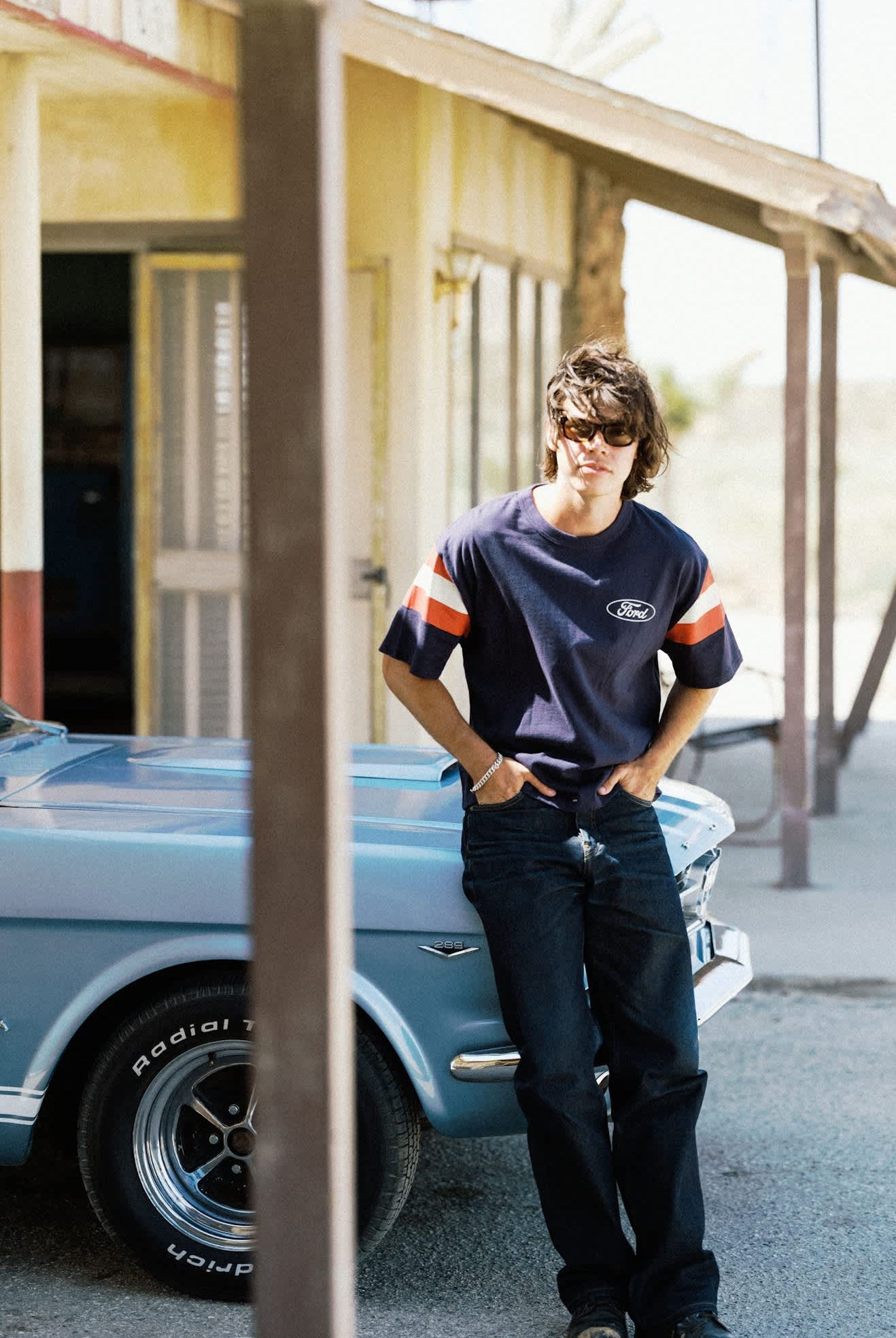 Men's Ford Built Tough Jersey in the color American Navy - Men's Lifestyle 2.0