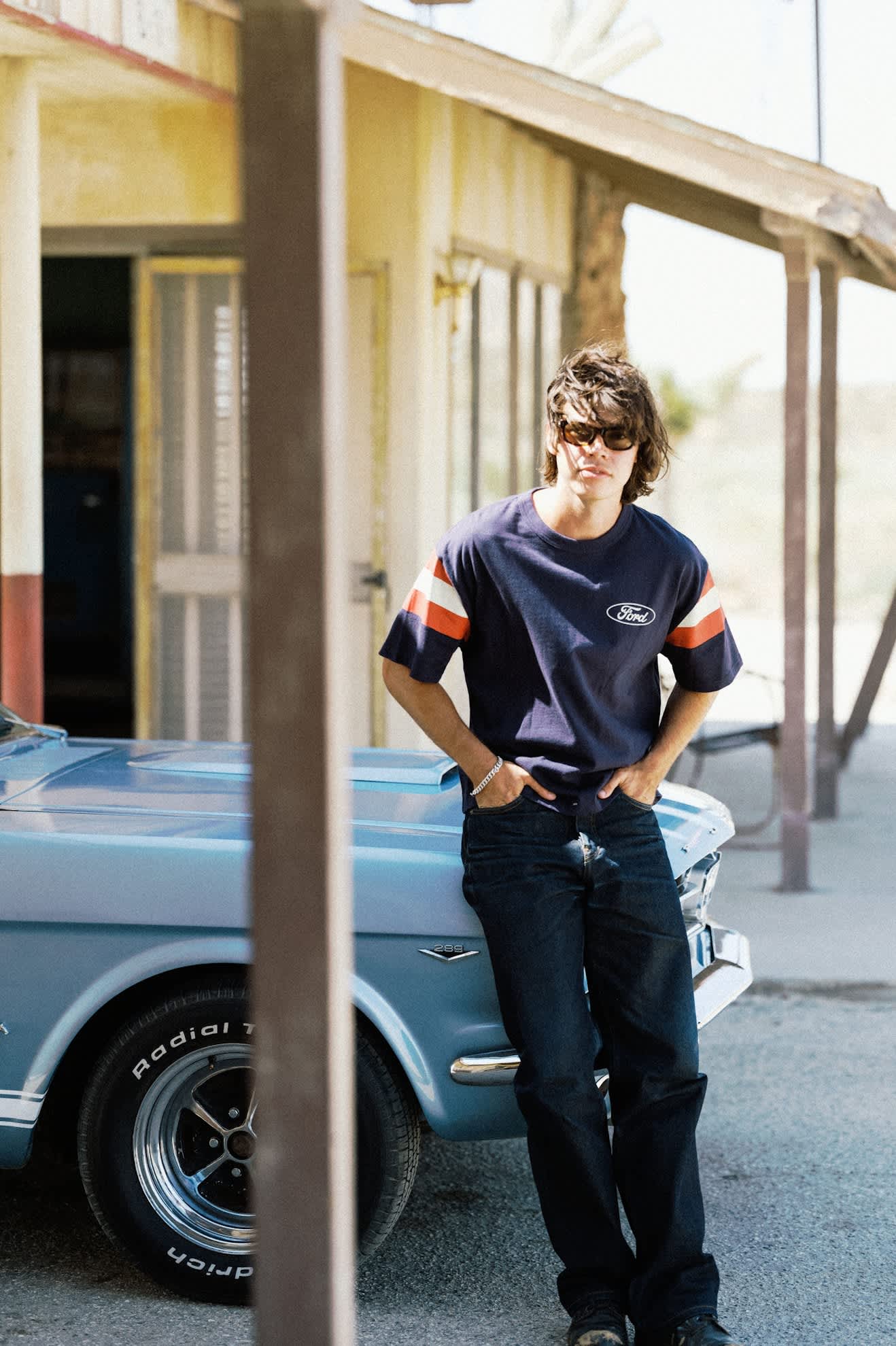 Men's Ford Built Tough Jersey in the color American Navy - Men's Lifestyle 2.0