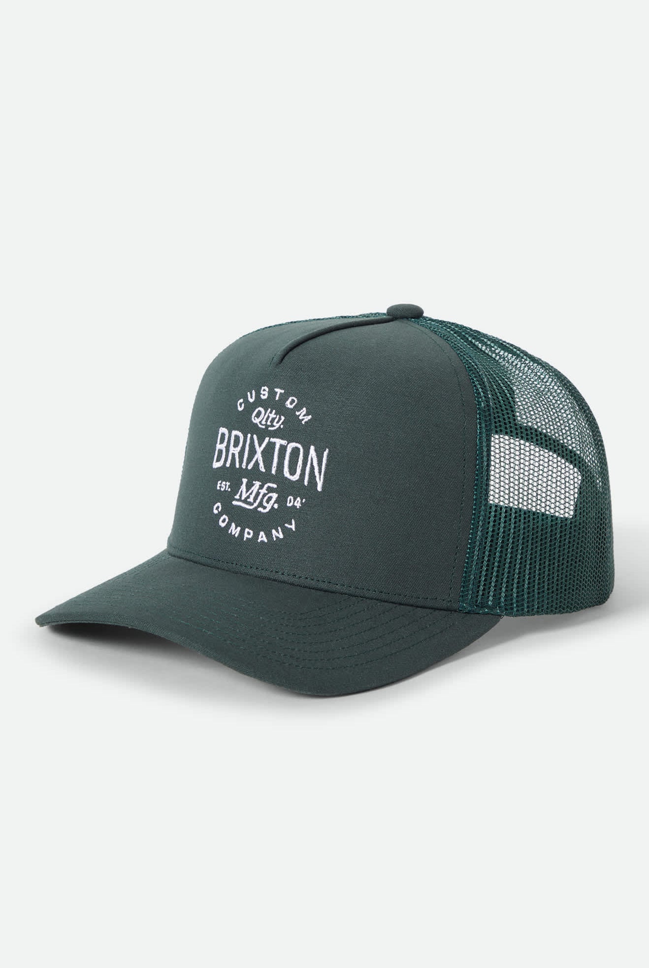Unisex Fremont Netplus Trucker Hat in the color Primal Green/Primal Green - Front Product Laydown Image