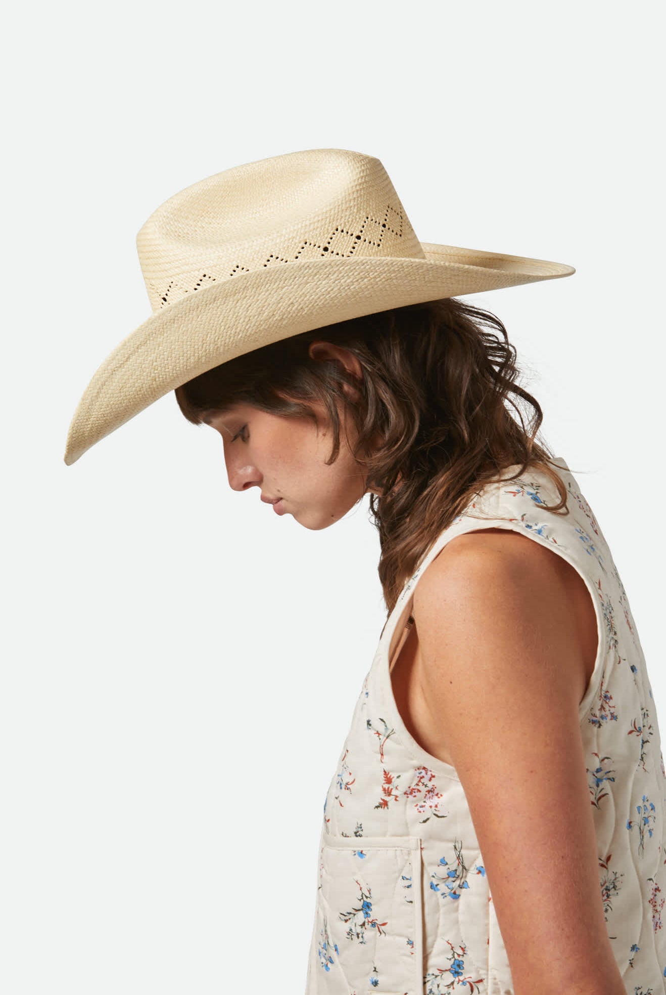 Unisex Laredo Panama Straw Cowboy Hat in the color Catalina Sand - Women's Side View