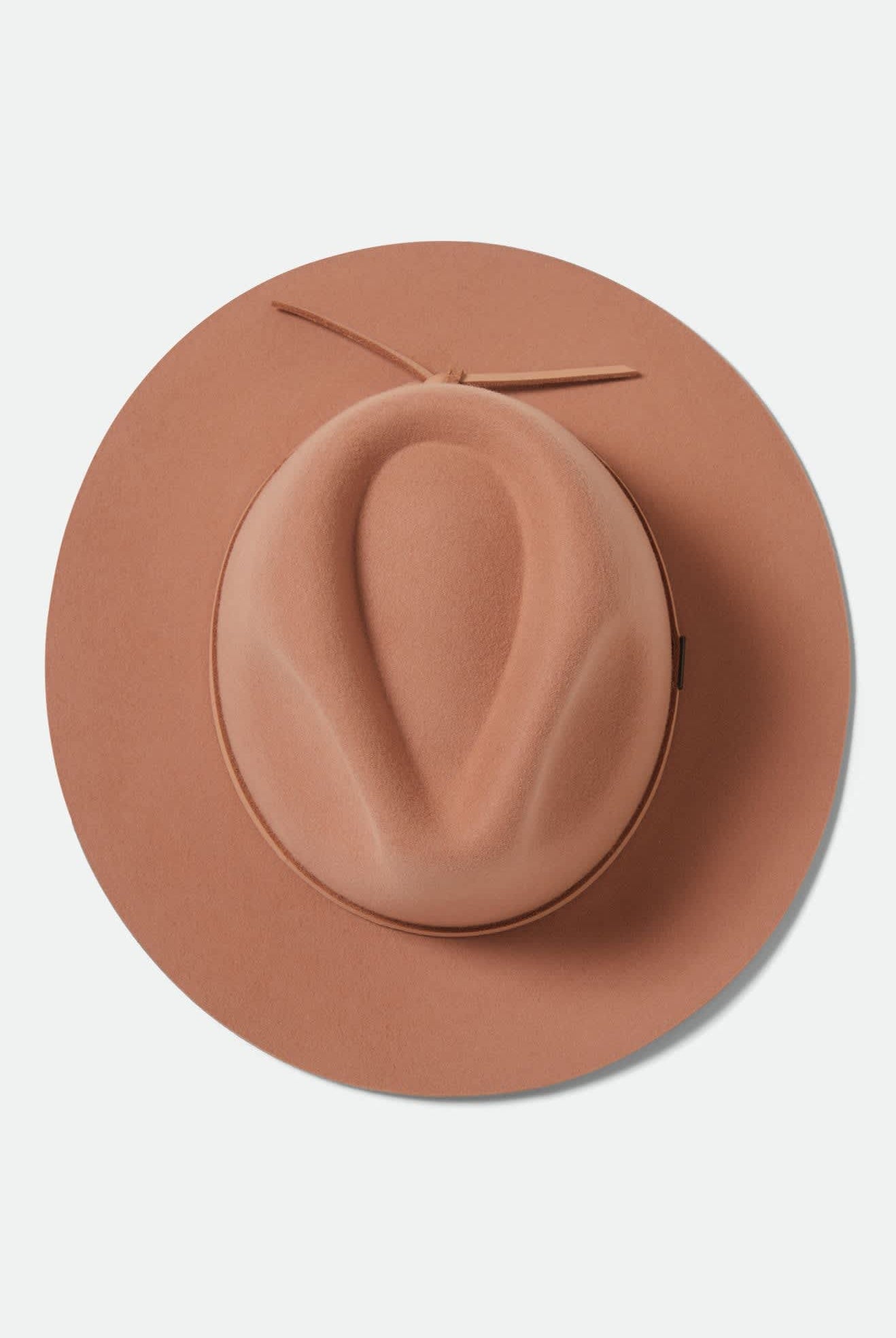 Unisex Wesley Fedora in the color Italian Clay - Additional Laydown image