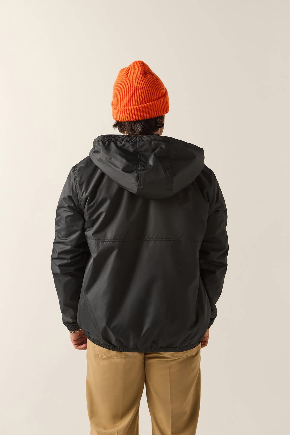 Men's Claxton Lined Jacket in the color Black - Men's Back View