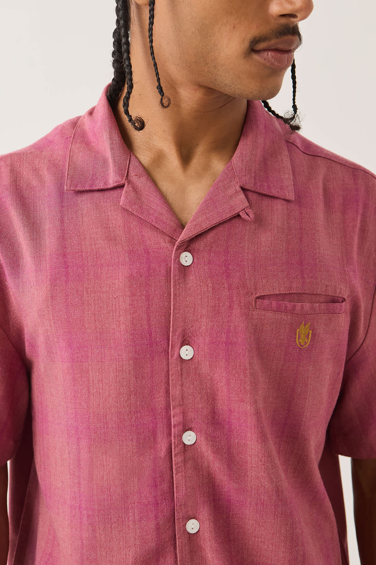 Men's Century Shirt in the color Pink Shadow Plaid - Additional Fit image