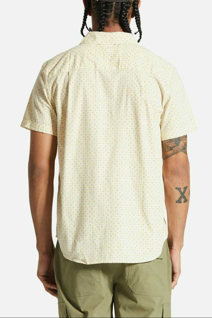 Men's Back Fit Image | Charter Print S/S Shirt - Whitecap Micro