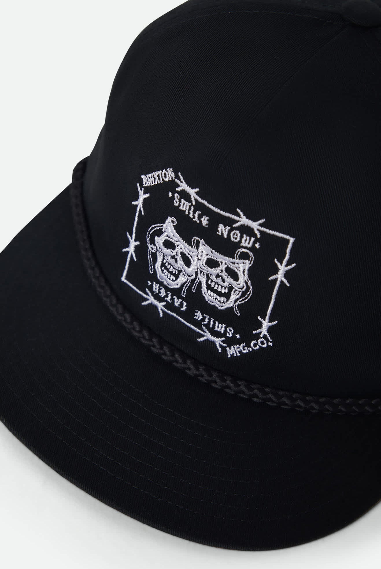 Unisex Smile Always Snapback in the color Black - Additional Laydown image