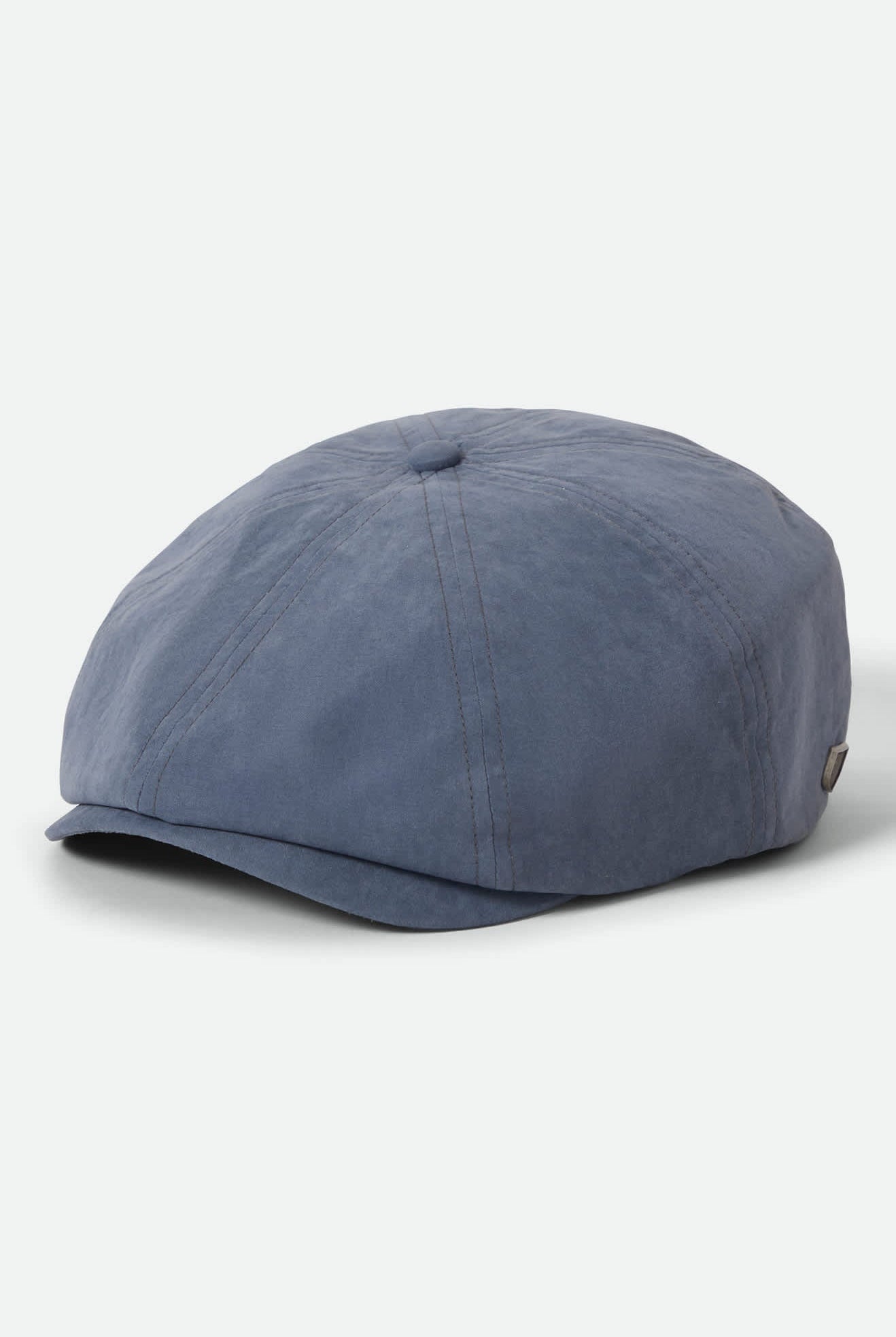 Unisex Brood Newsboy Cap in the color Slate Blue Brushed Satin - Front Product View
