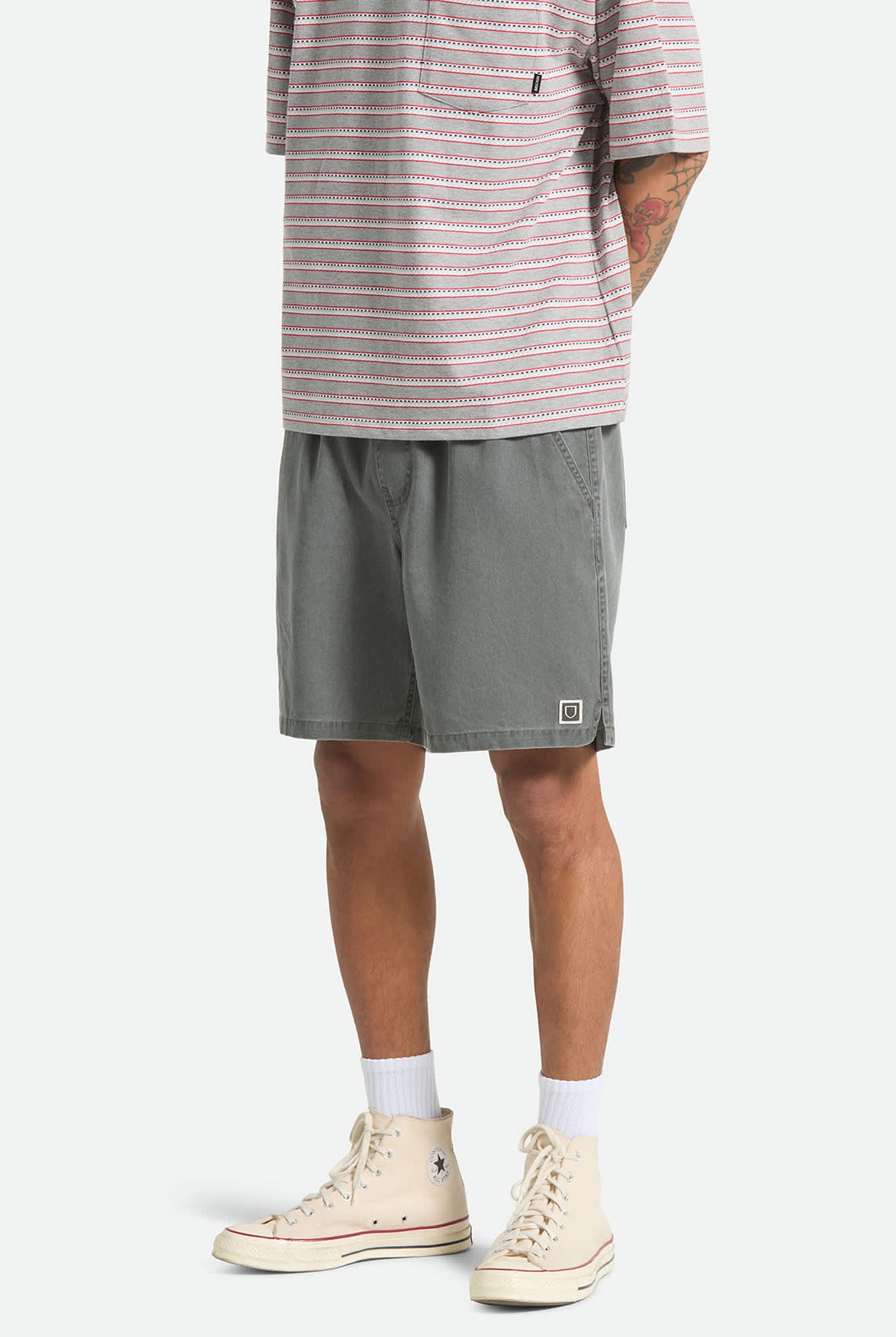 Men's Everyday Vintage Wash Short in the color Vintage Black - Men's Side View