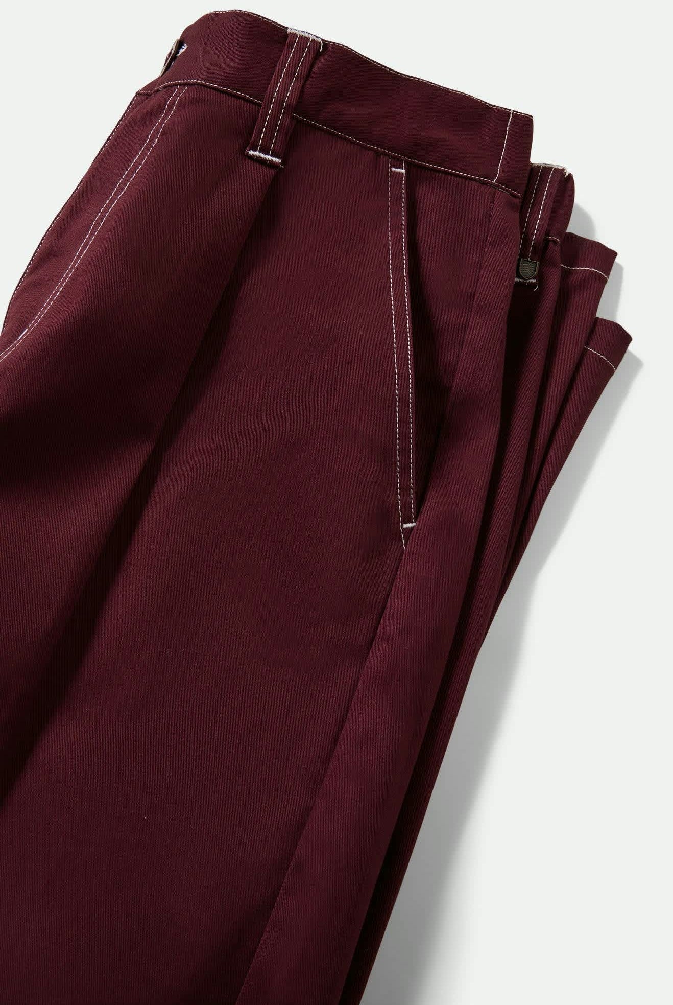 Men's Union Baggy Pant in the color Port - Additional Laydown image
