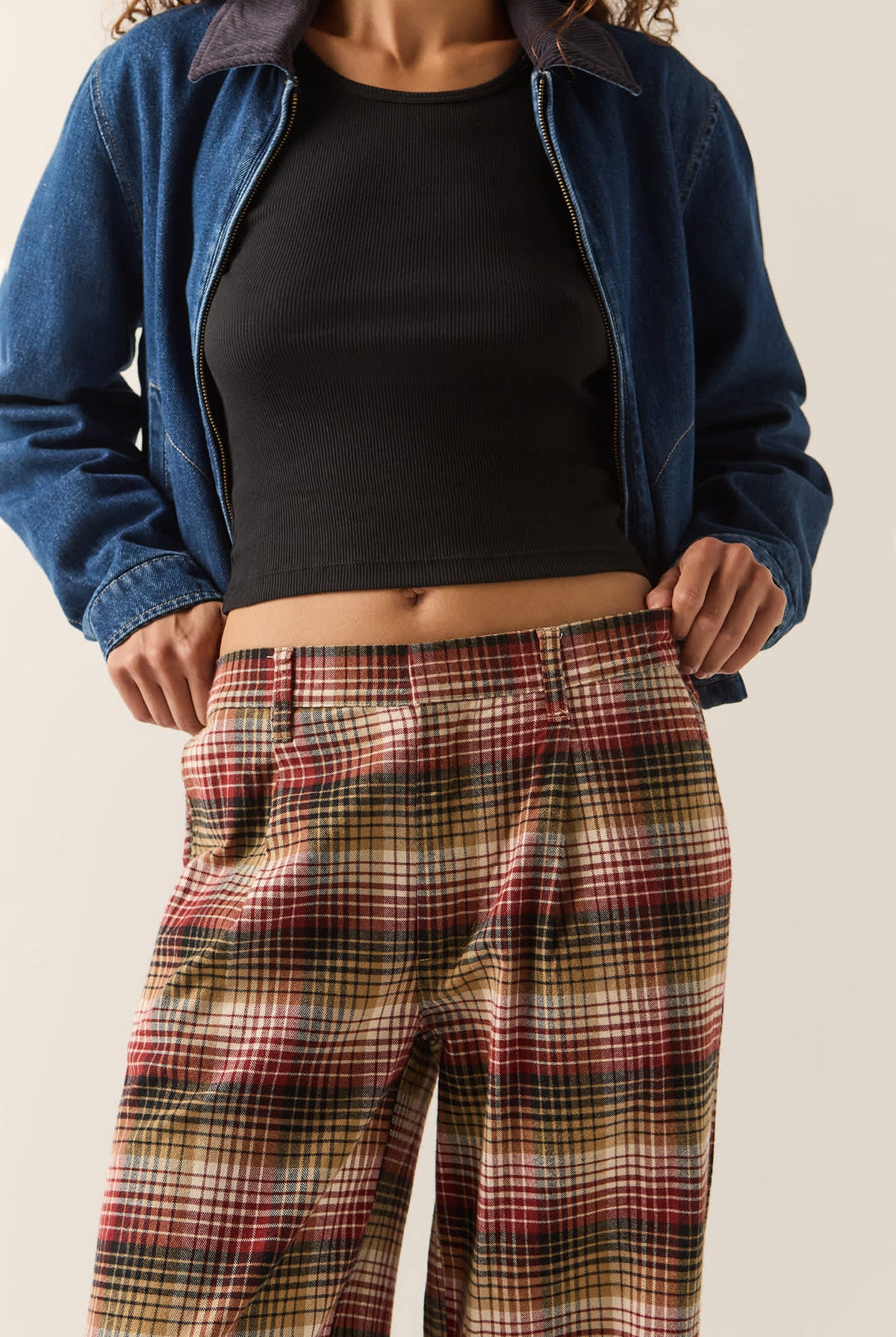 Women's Service Trouser Pant in the color Plaid Mash Up - Additional Fit image