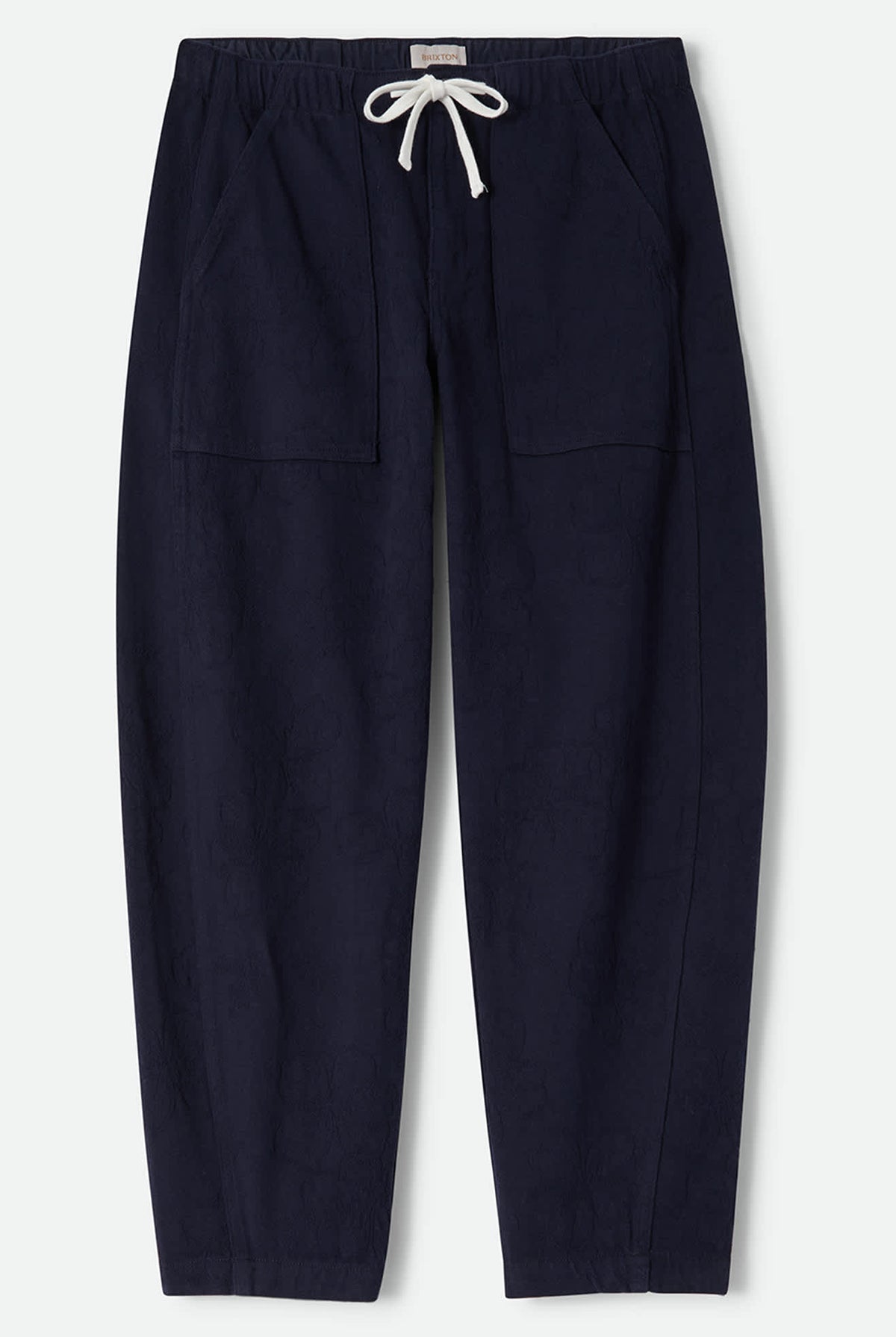 Women's Utility Everyday Barrel Pant in the color Washed Navy - Front Product Laydown Image