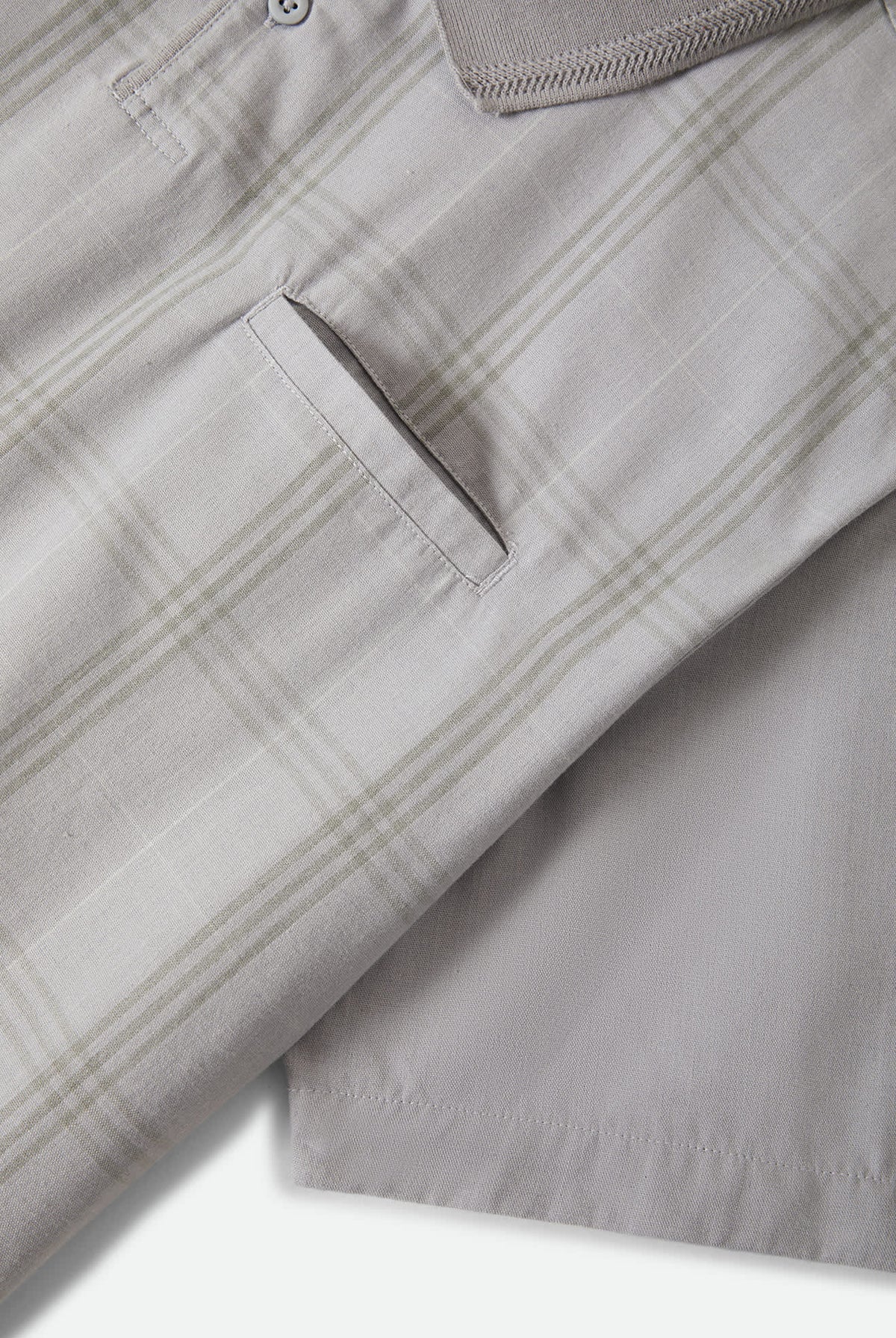 Men's Trolly Jacquard Weekend Short Sleeve Polo in the color Blue Aura - Additional Laydown image