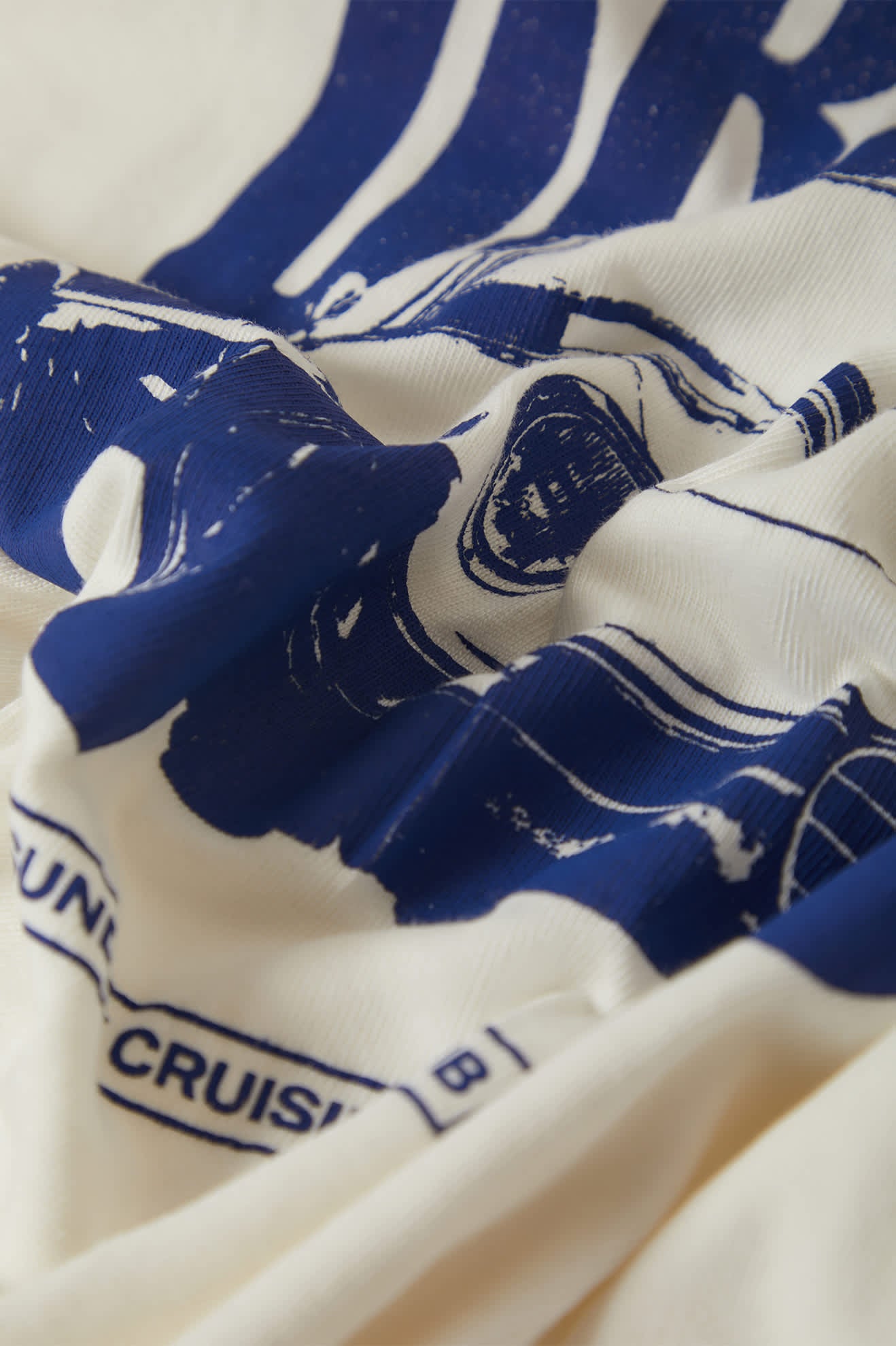 Women's Sunday Cruising Club Muscle Tank in the color Vintage White - Additional Laydown image