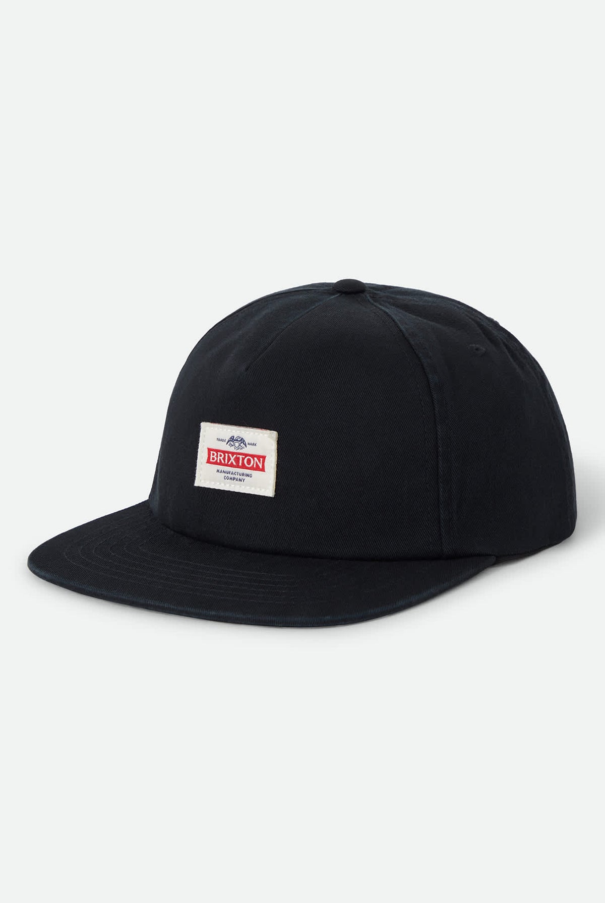 Unisex Trademark Snapback in the color Black - Front Product Laydown Image