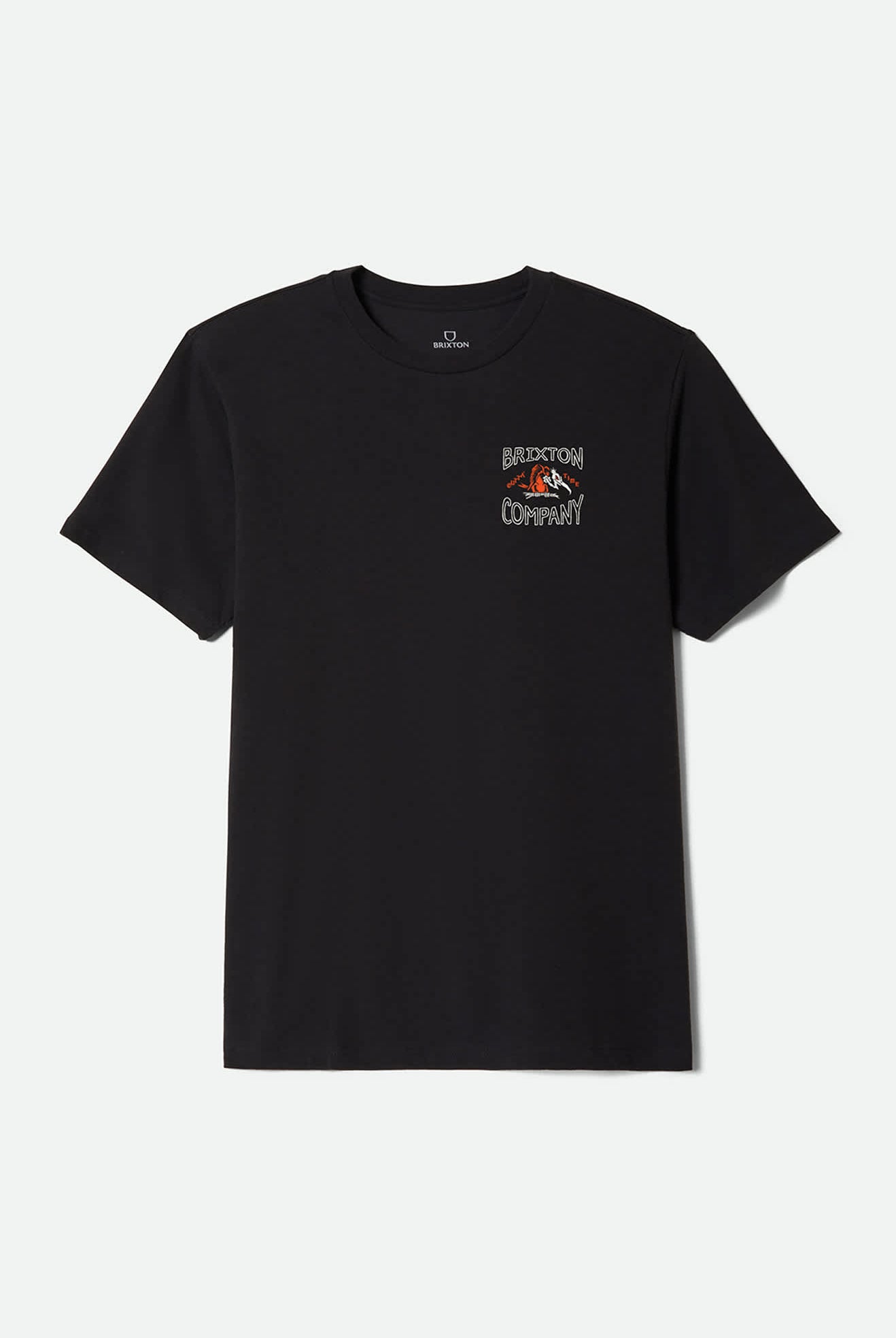 Men's Outta Short Sleeve Standard T-Shirt in the color Black - Front Product Laydown Image