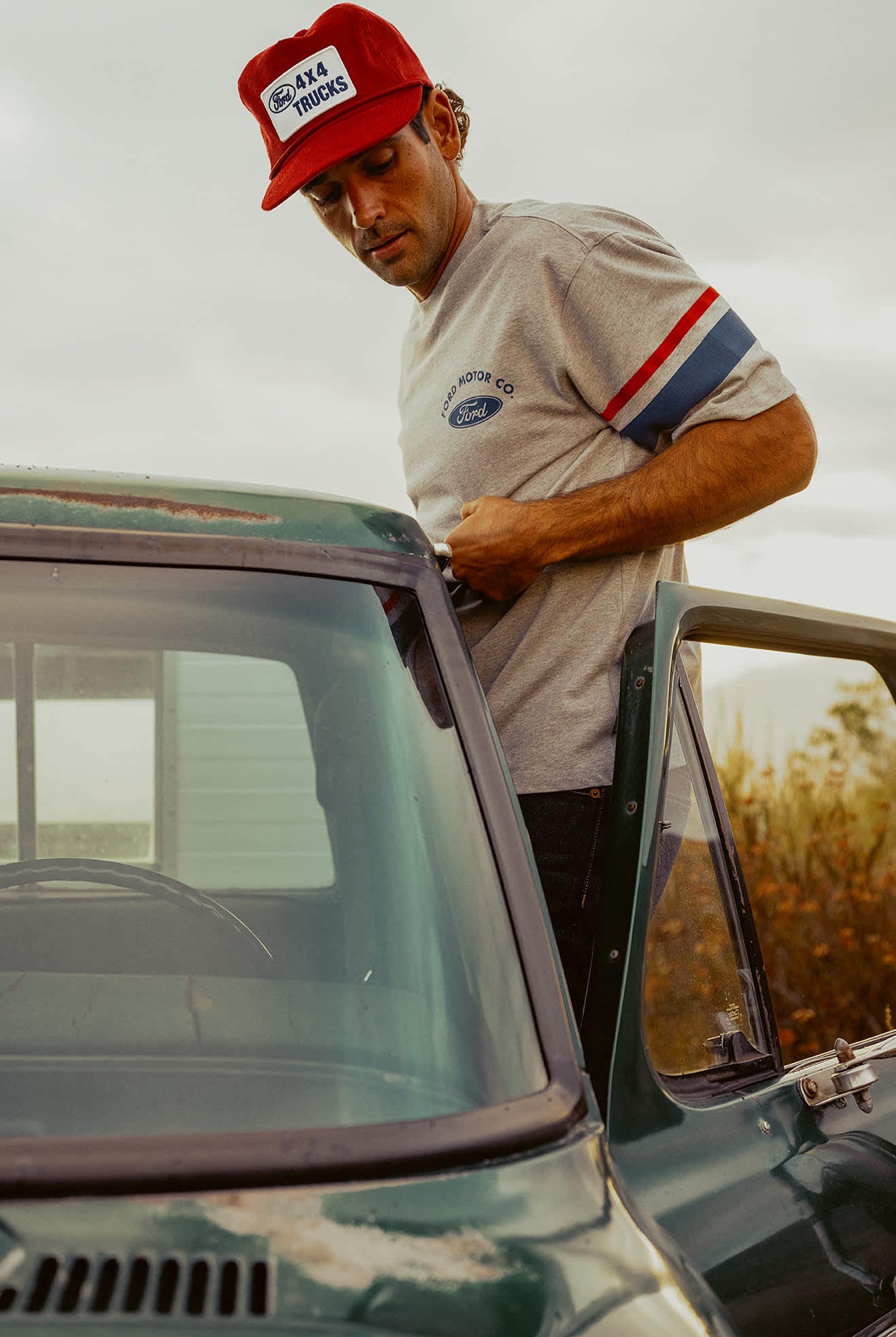 Men's Ford Truck Country Jersey in the color Heather Grey - Men's Lifestyle image