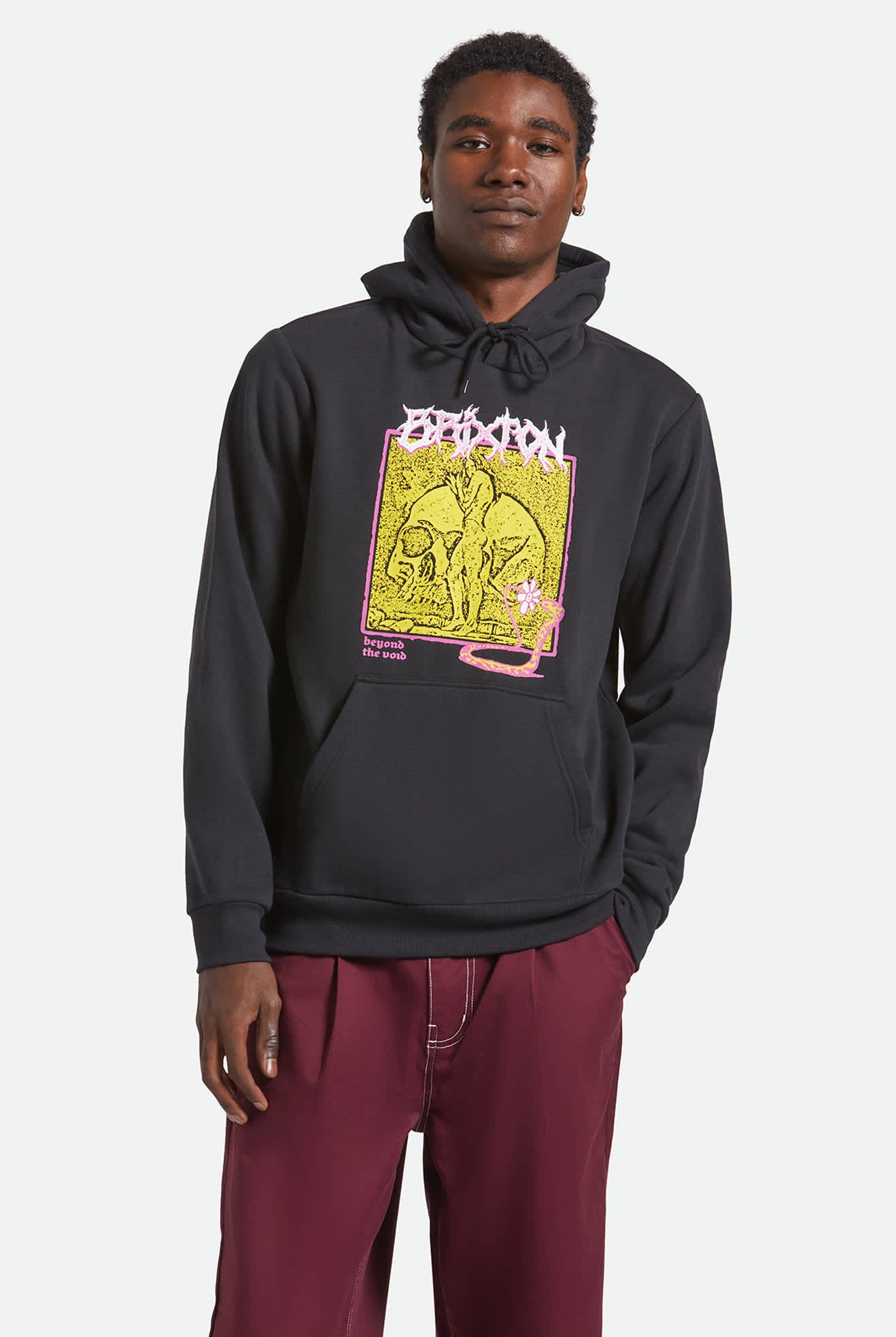 Men's Void Hoodie in the color Black - Men's Front View