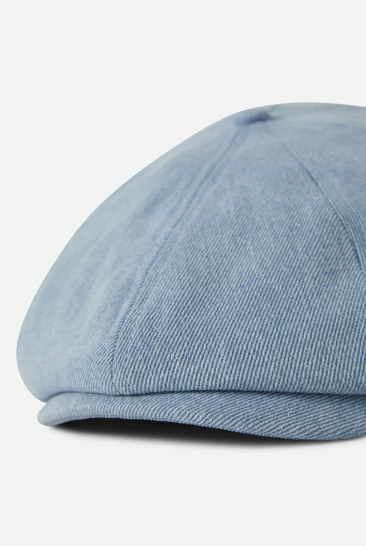 Unisex Brood Newsboy Cap in the color Light Indigo Wash - Additional Laydown image