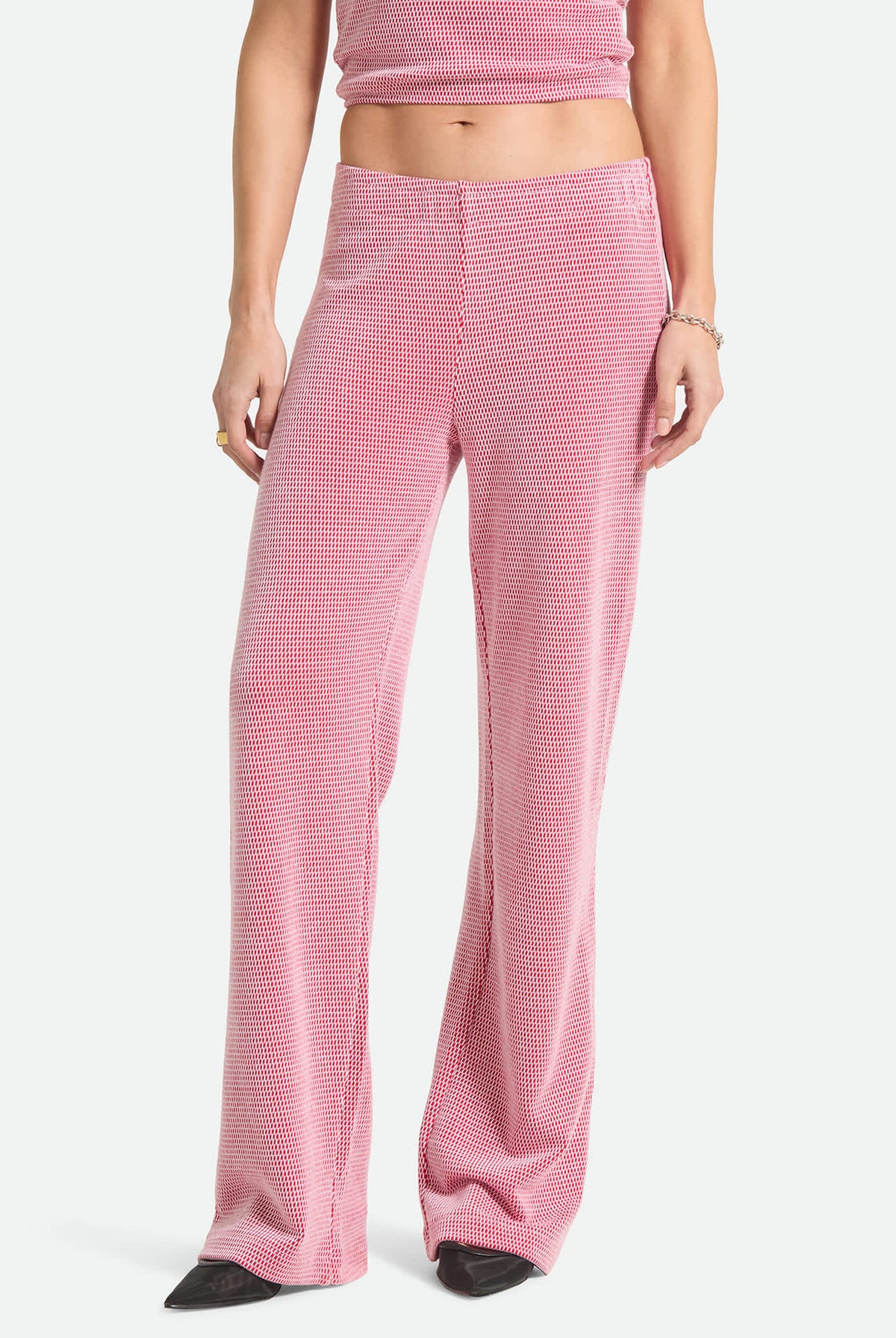 Women's Siesta Knit Pant in the color Adrenaline Rush/White Weave - Women's Front Fit Image