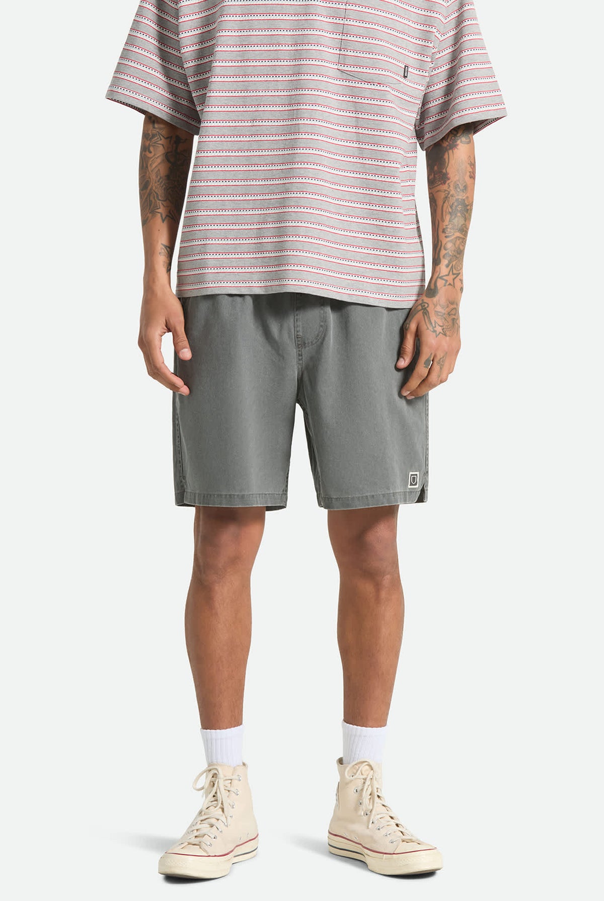 Men's Everyday Vintage Wash Short in the color Vintage Black - Men's Front View
