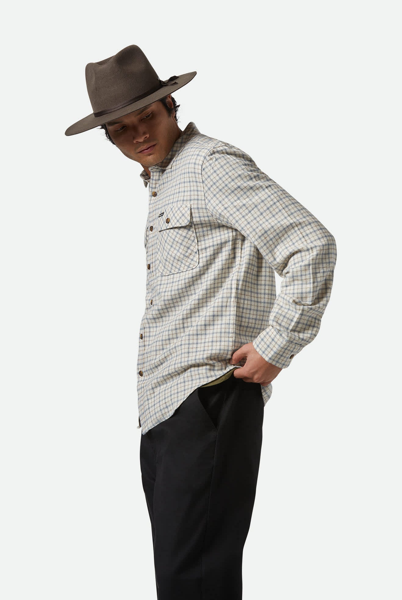 Unisex Cohen Cowboy Hat in the color Brown - Men's Front View