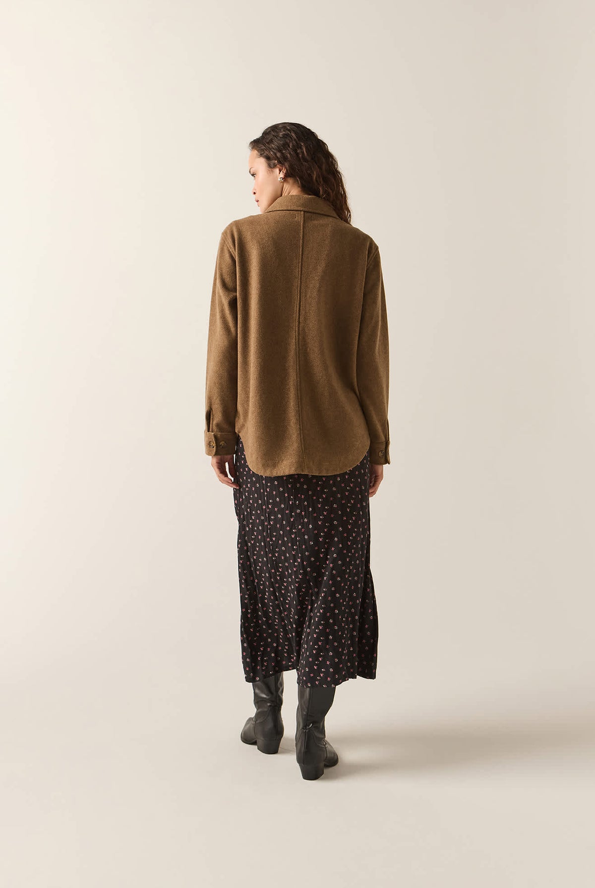 Women's Bagby Jacket in the color Khaki Heather - Additional Fit image