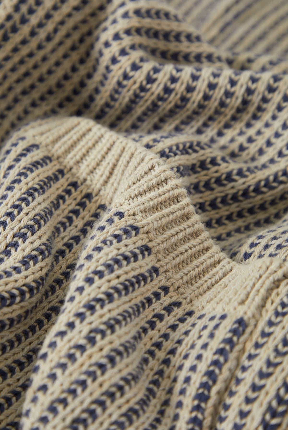 Unisex Pacific Zip Sweater in the color Navy/Whitecap - Additional Laydown image