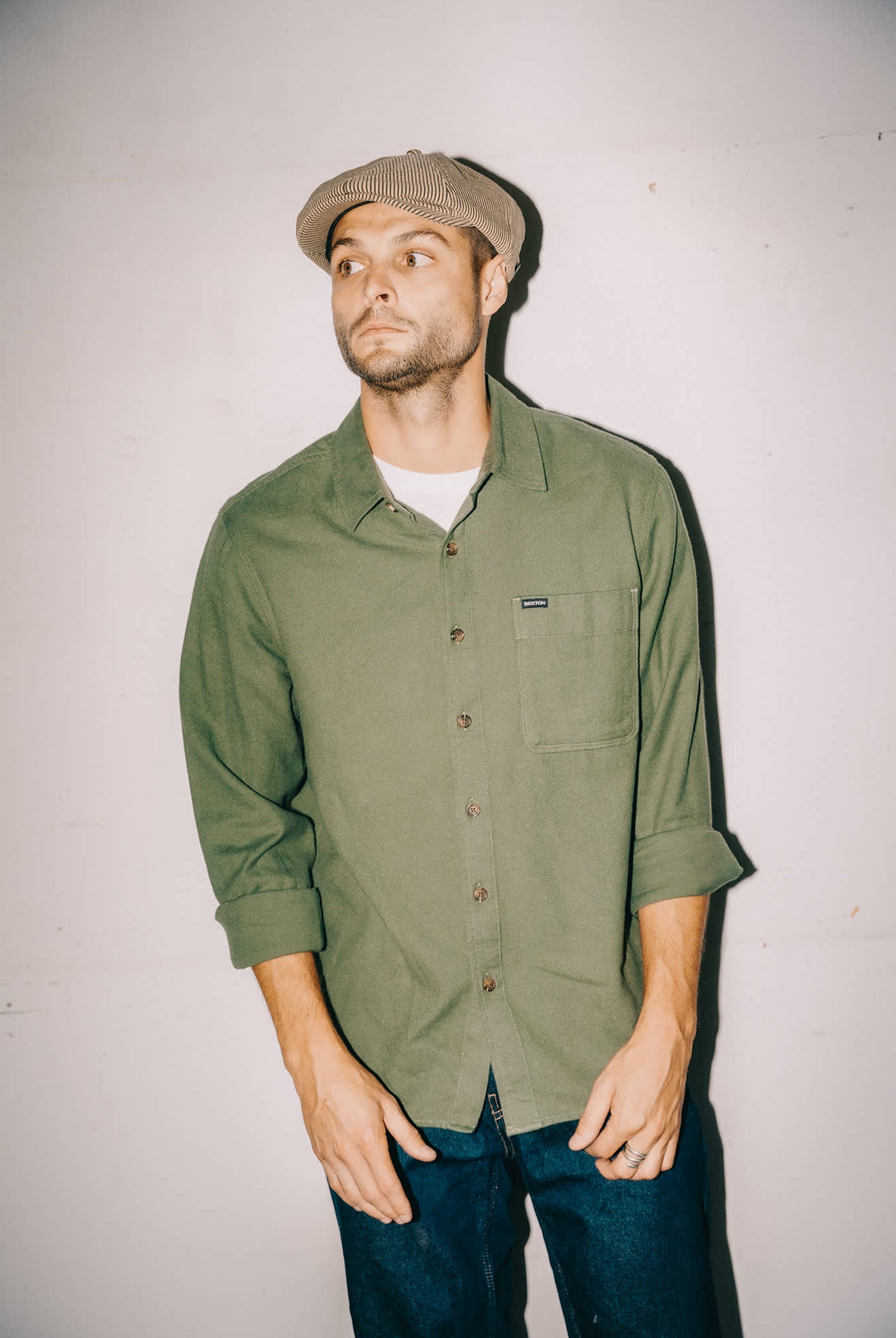 Men's Hasting Lightweight Ultra Soft Flannel in the color Wild Green - Men's Lifestyle image