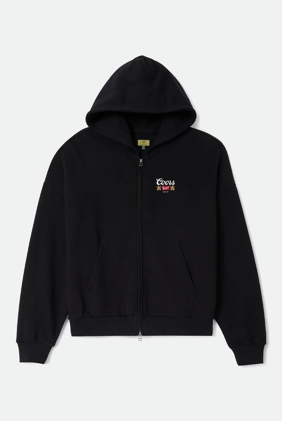 Men's Coors Griffin Full Zip Hoodie in the color Black - Front Product Laydown Image