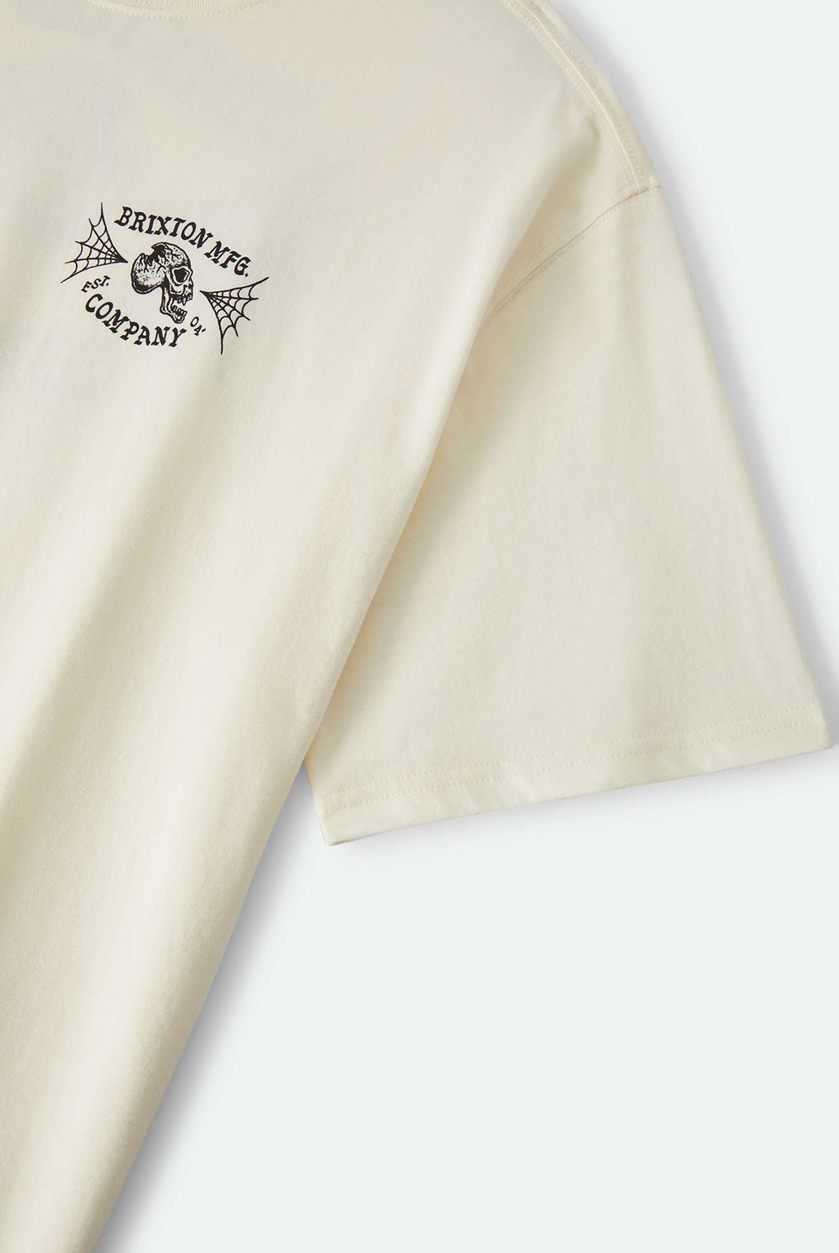 Men's Ogle Boxy T-Shirt in the color Cream - Additional Laydown image