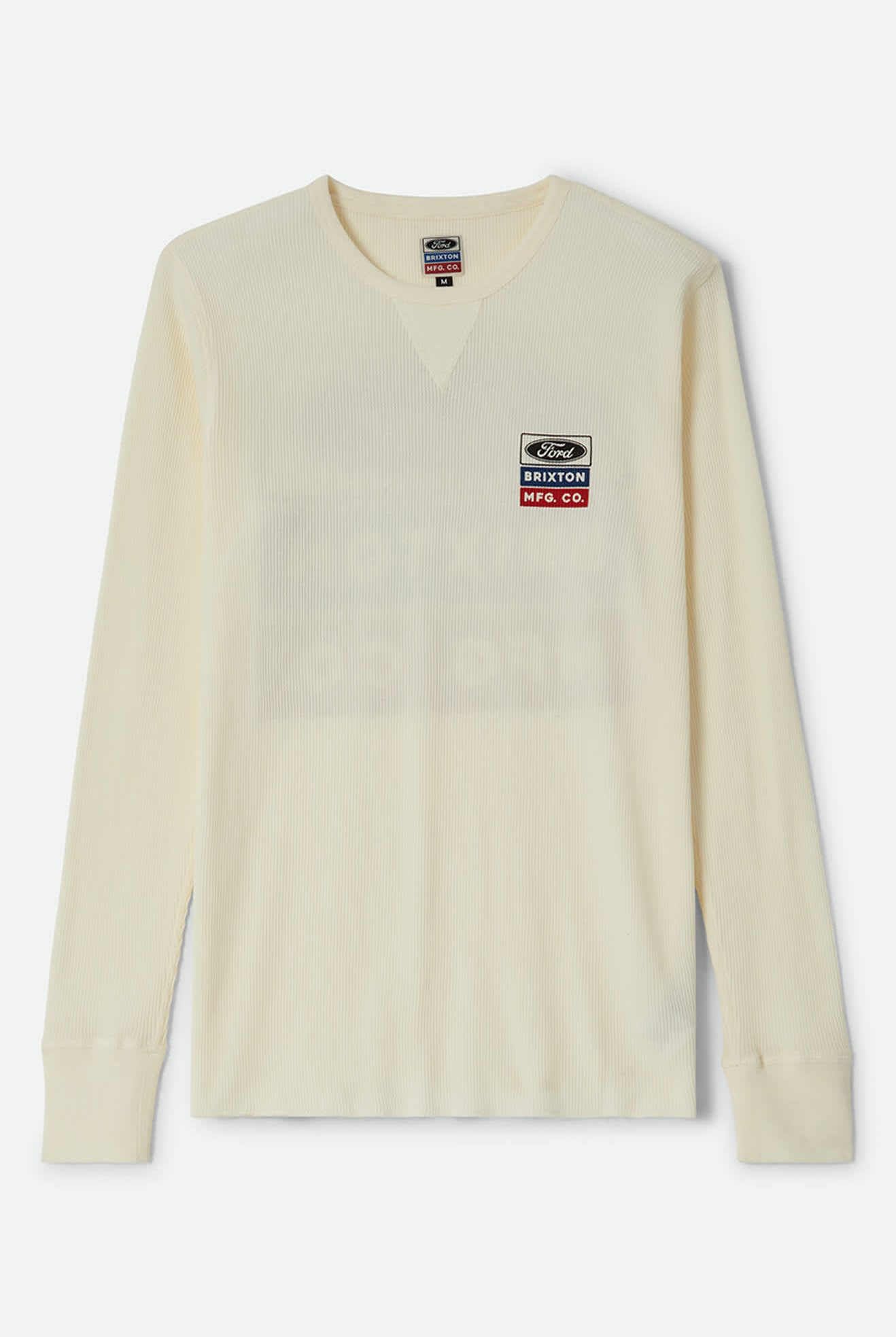 Men's Ford Service Dept Waffle T-Shirt in the color Wimbledon White - Front Product Laydown Image