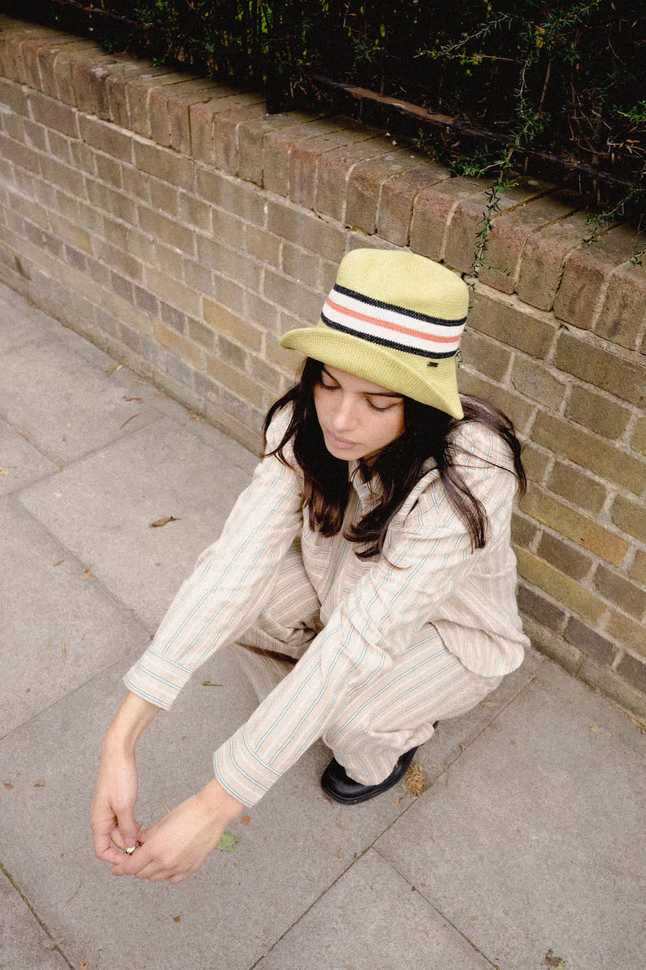 Unisex Redding Knit Packable Hat in the color Green Multi Stripe - Women's Lifestyle 2.0